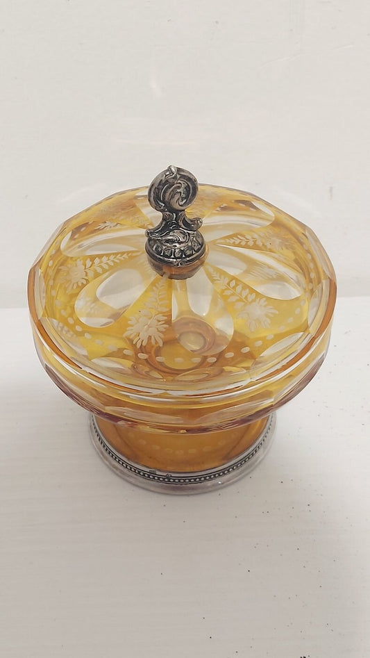 Portagioie in Cristallo Inciso e Argento 800 - Eleganza senza tempo per i tuoi gioielli