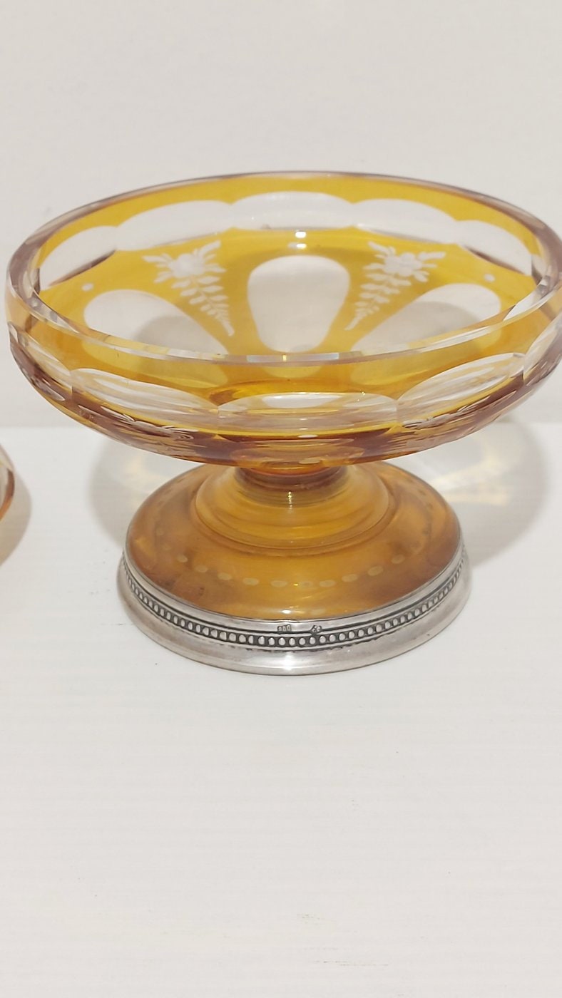 Portagioie in Cristallo Inciso e Argento 800 - Eleganza senza tempo per i tuoi gioielli