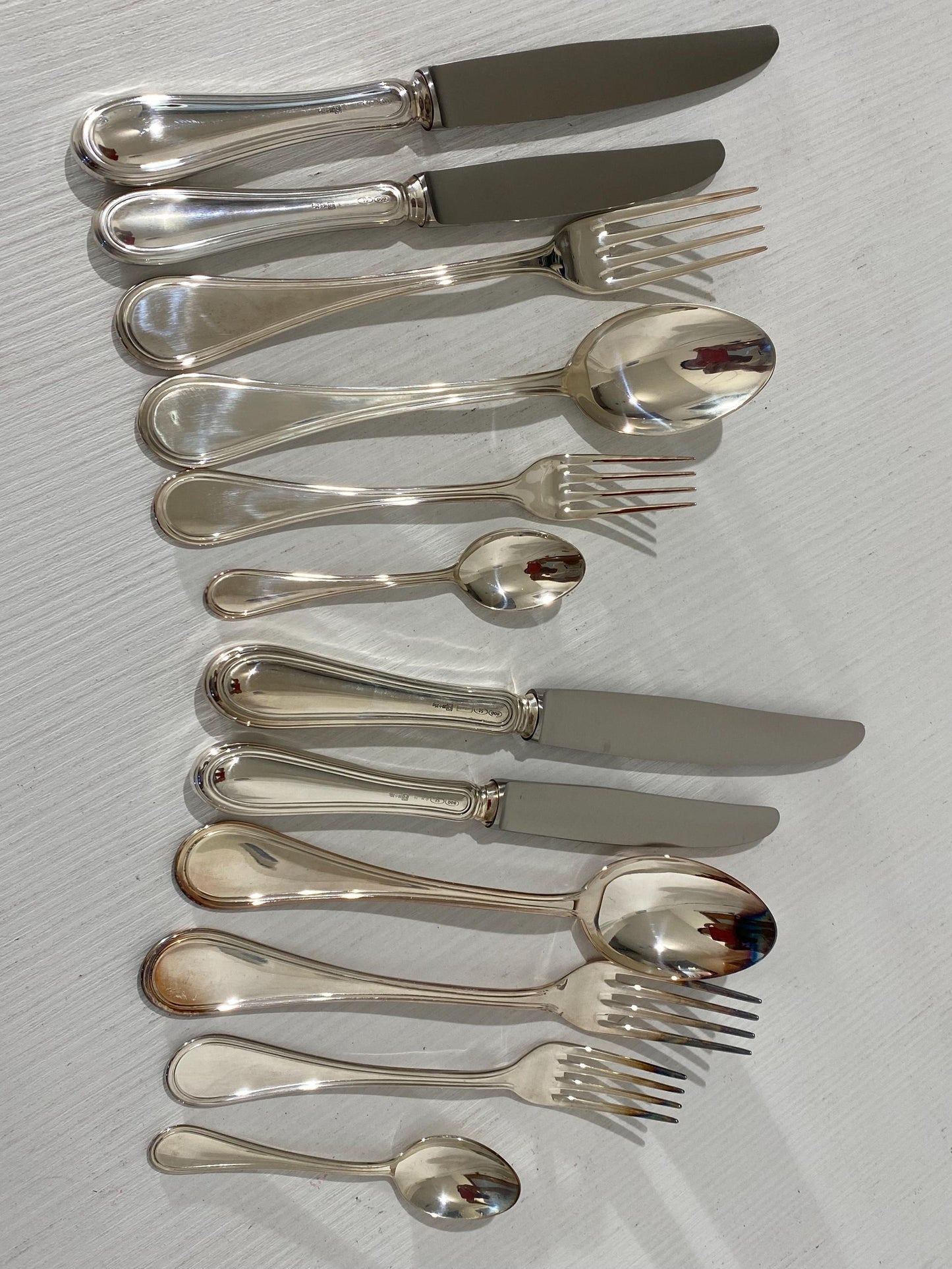 Elegante Servizio di Posate Stancapiano in Argento 800 per Due - Un Regalo di Nozze Perfetto