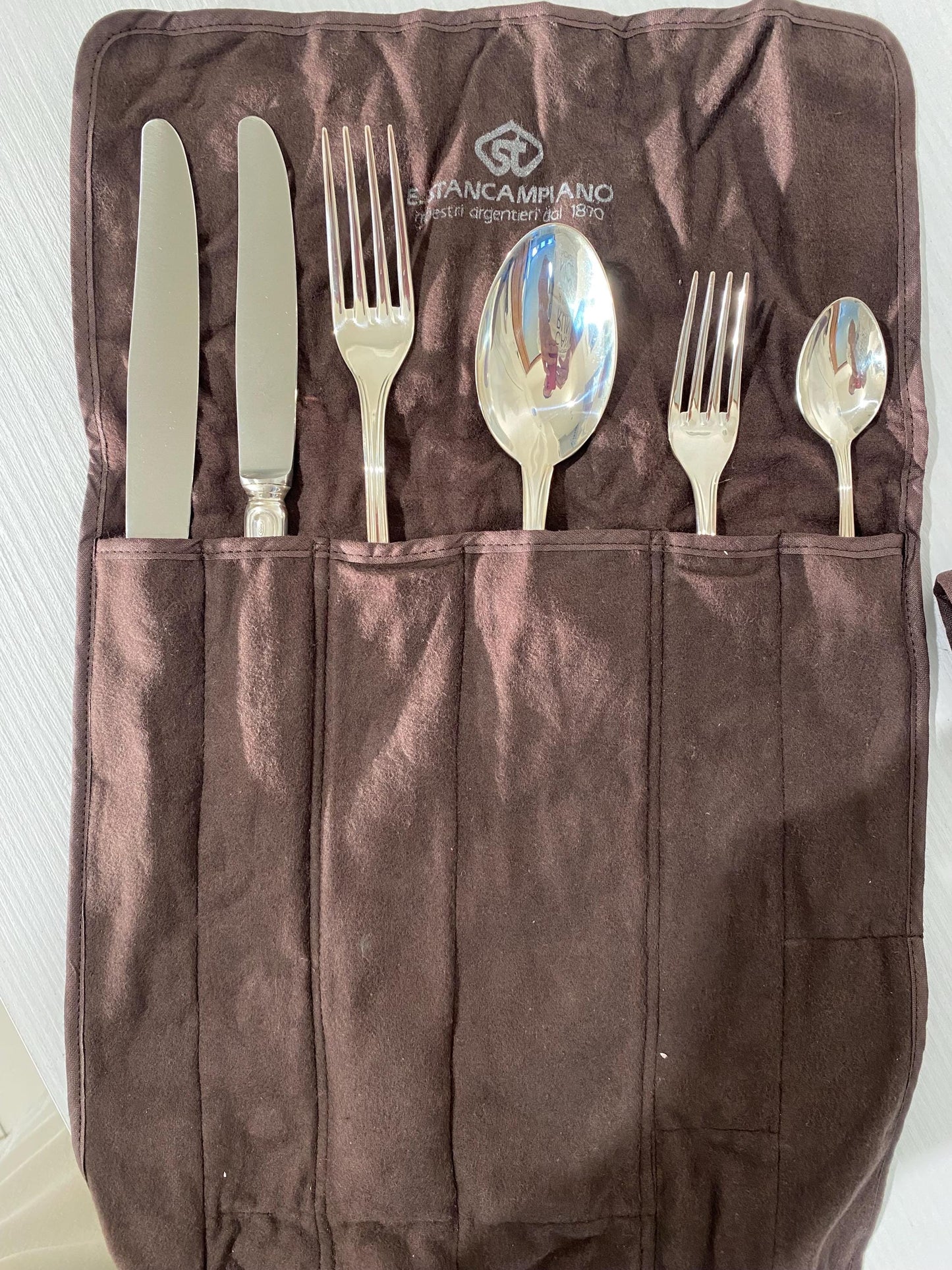 Elegante Servizio di Posate Stancapiano in Argento 800 per Due - Un Regalo di Nozze Perfetto