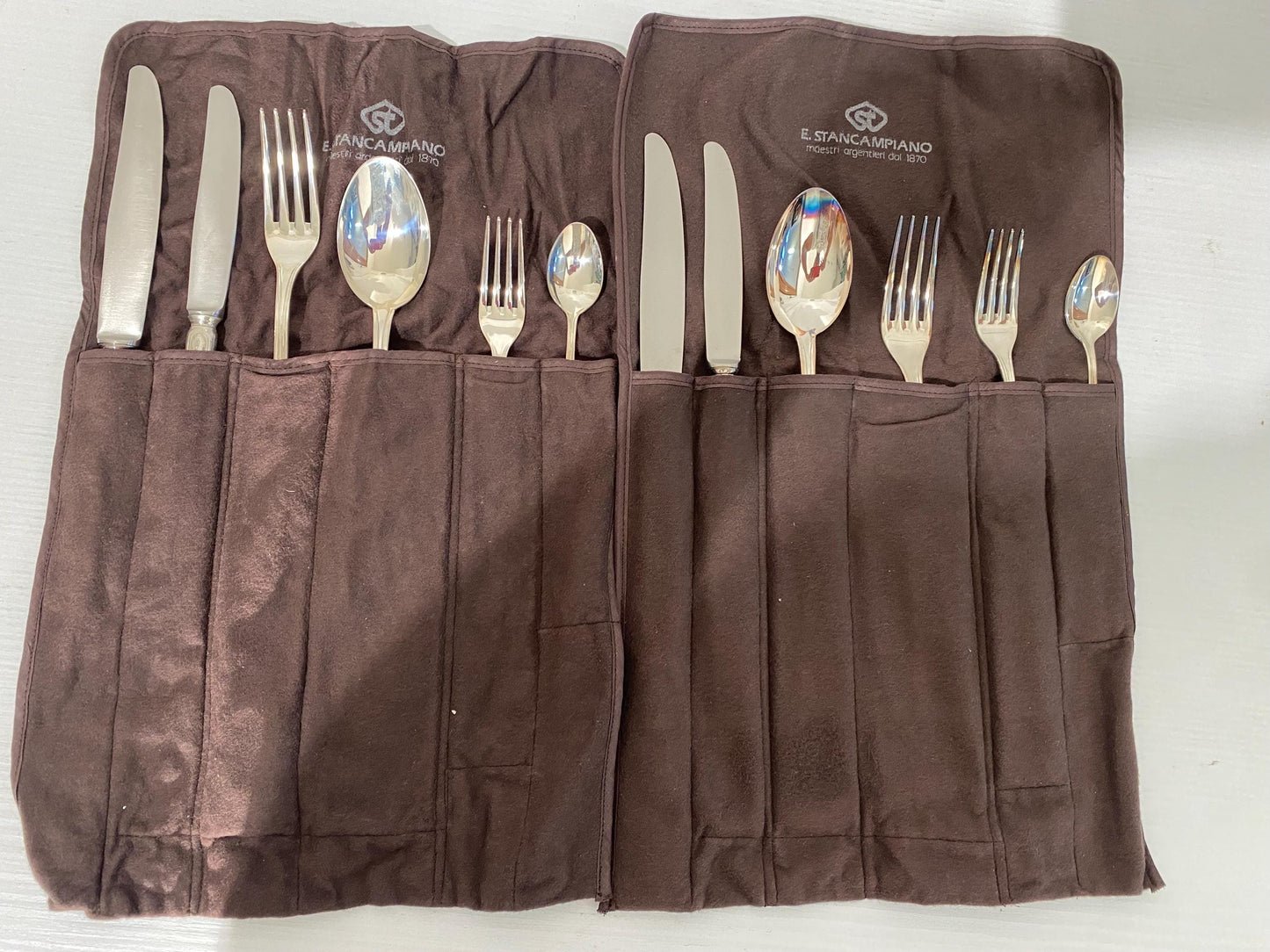 Elegante Servizio di Posate Stancapiano in Argento 800 per Due - Un Regalo di Nozze Perfetto