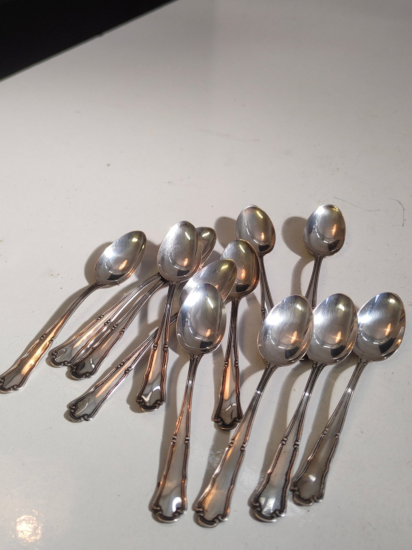 cucchiaini caffè antichi 12 pz stile impero argento 800