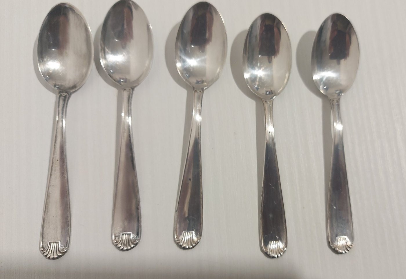 Cucchiai Argento Antico Vintage Stile Impero Elegante 5 pz