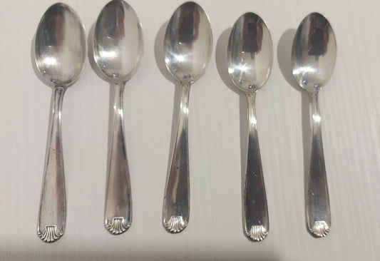Cucchiai Argento Antico Vintage Stile Impero Elegante 5 pz