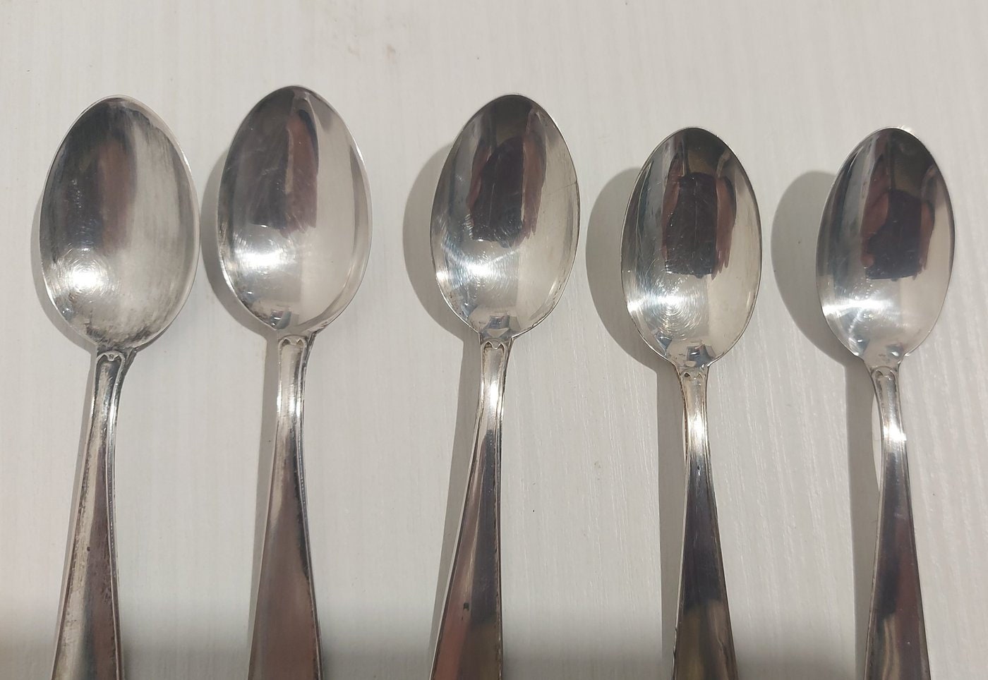 Cucchiai Argento Antico Vintage Stile Impero Elegante 5 pz