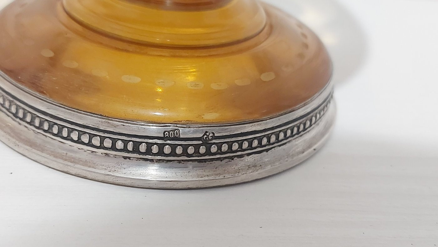 Portagioie in Cristallo Inciso e Argento 800 - Eleganza senza tempo per i tuoi gioielli