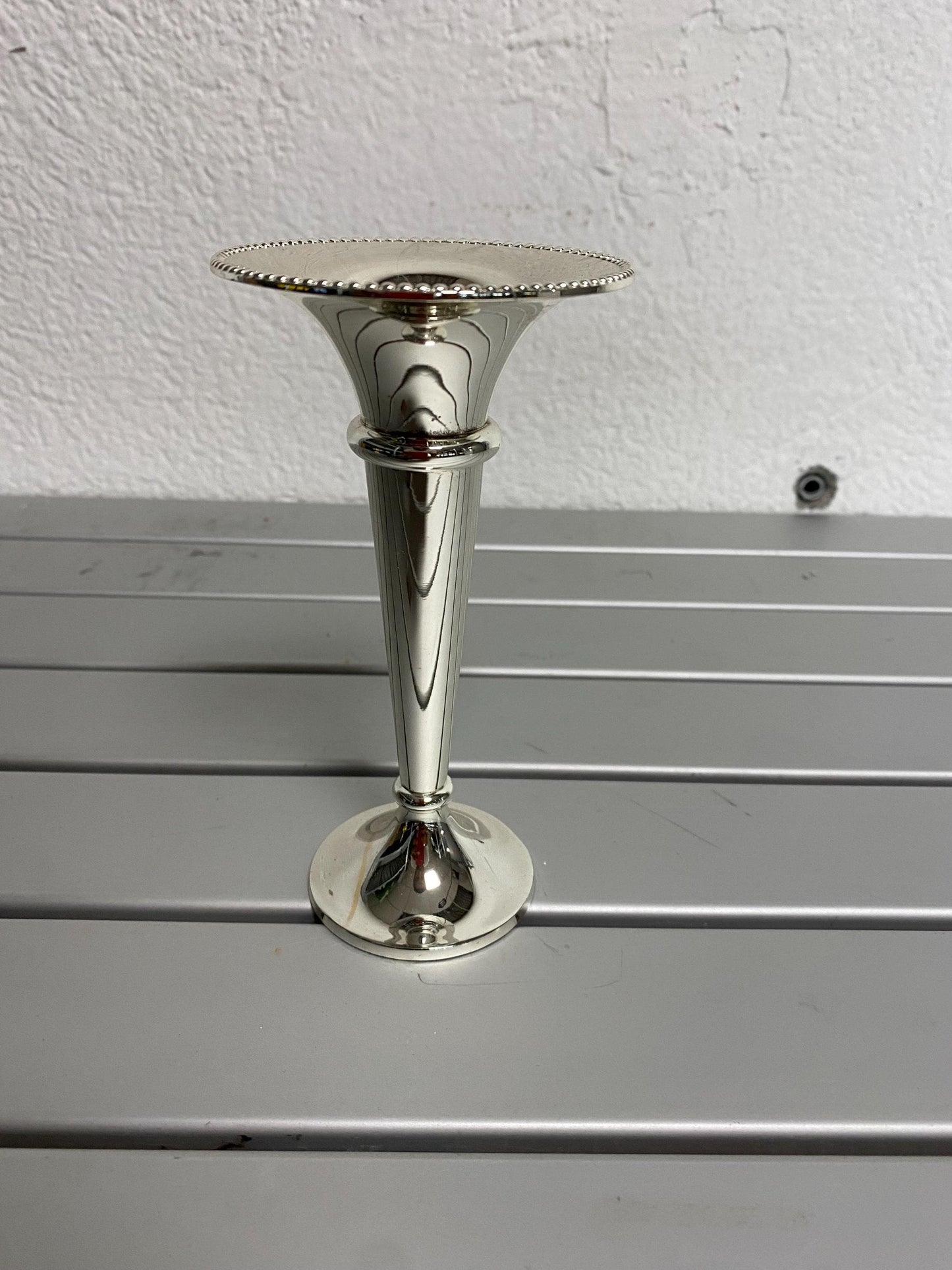 Porta candele in argento placcato 15 cm circa