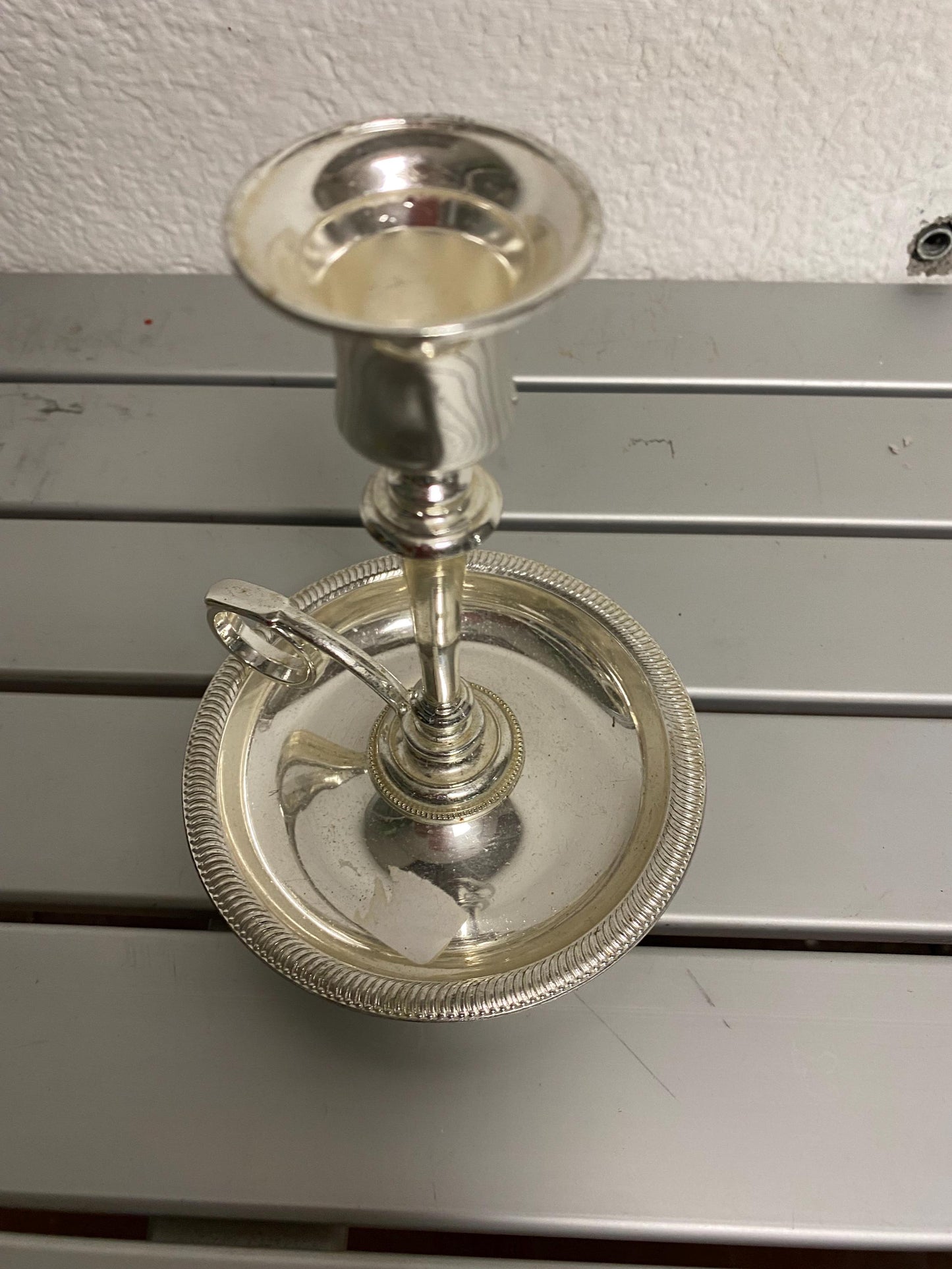 Portacandele 15 cm in argento placcato