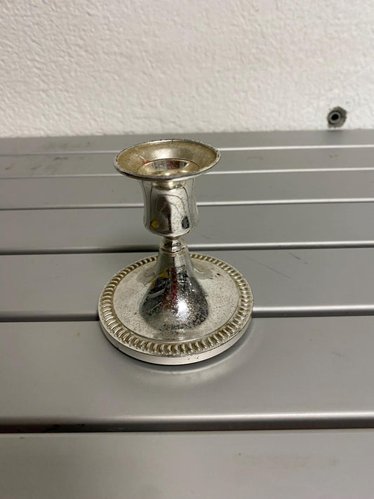 Portacandele placcato argento 8 cm