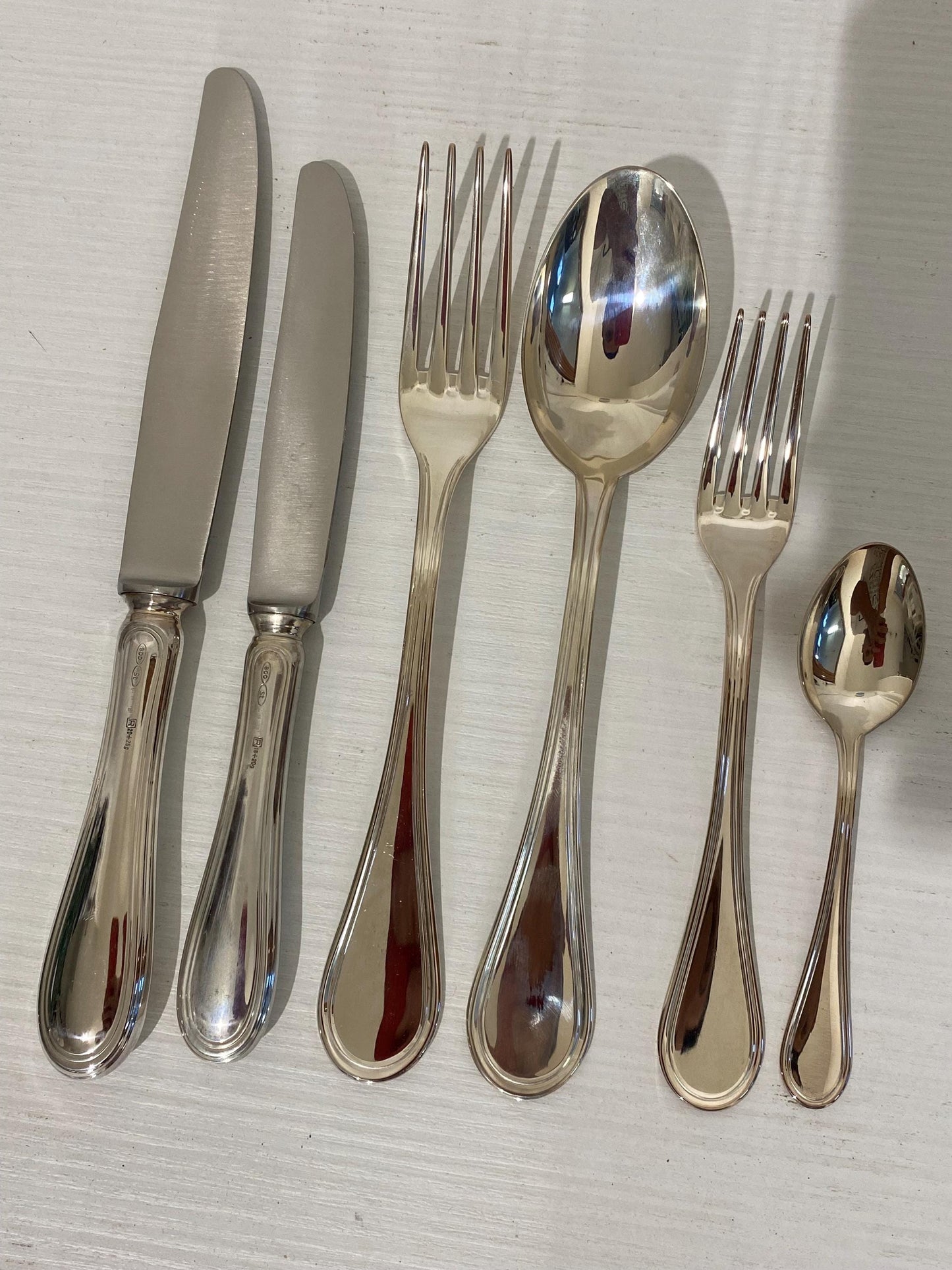 Elegante Servizio di Posate Stancapiano in Argento 800 per Due - Un Regalo di Nozze Perfetto