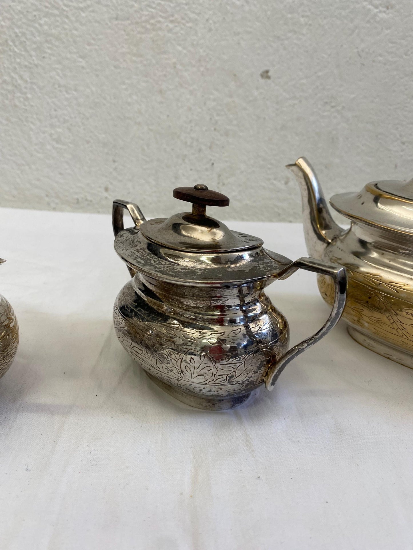 Collezione di Set da Tè e Caffè Placcati in Argento Sheffield - 3 Pezzi Misti Vintage - Royal Family Royal Sheffield