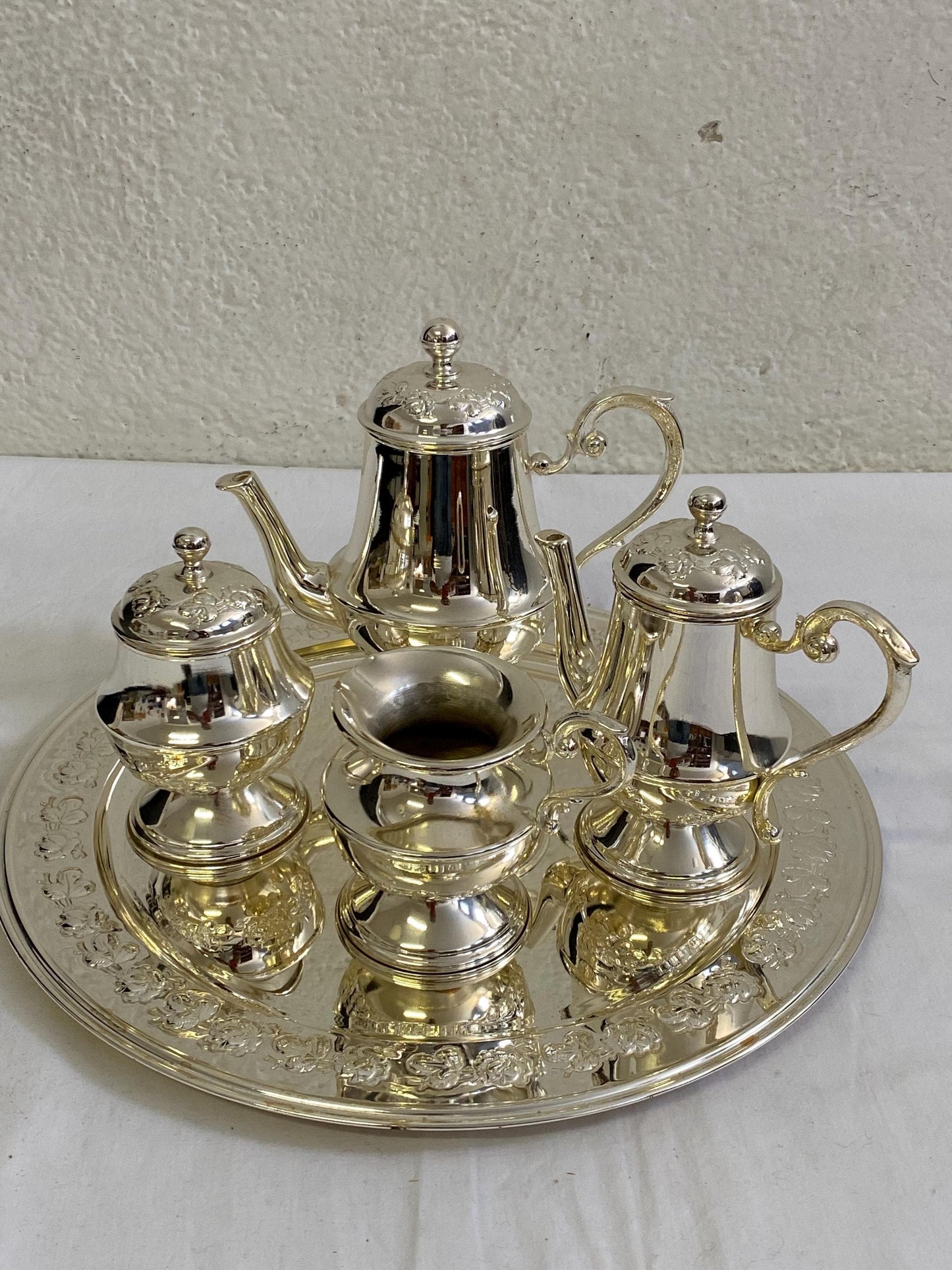 Servizio da Tè Vintage Placcato Argento | Stile Edoardiano