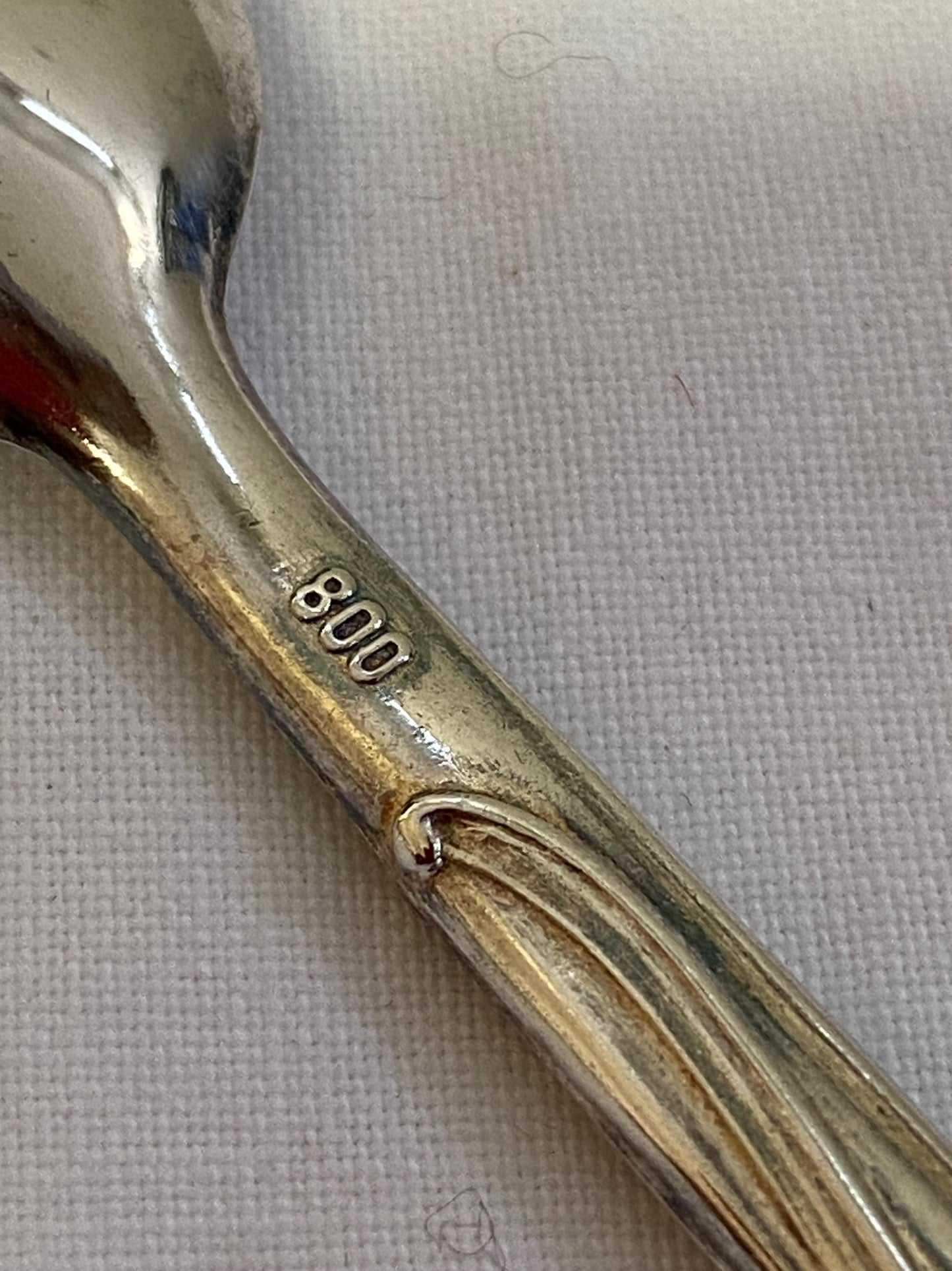 Set di 12 Cucchiai da Caffè Antichi Placcati in Argento 800 - Scatola Originale made in Italy