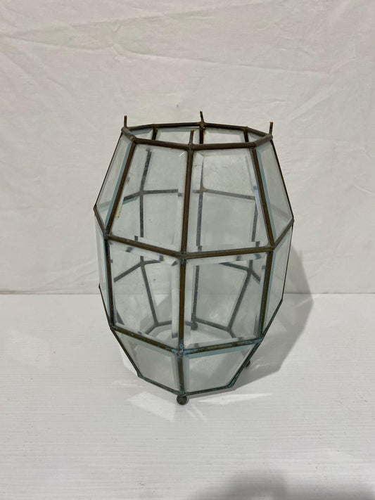 Lanterna da Esterno Vintage Ottagonale in Vetro e Ottone - Eleganza e Fascino per il Tuo Giardino