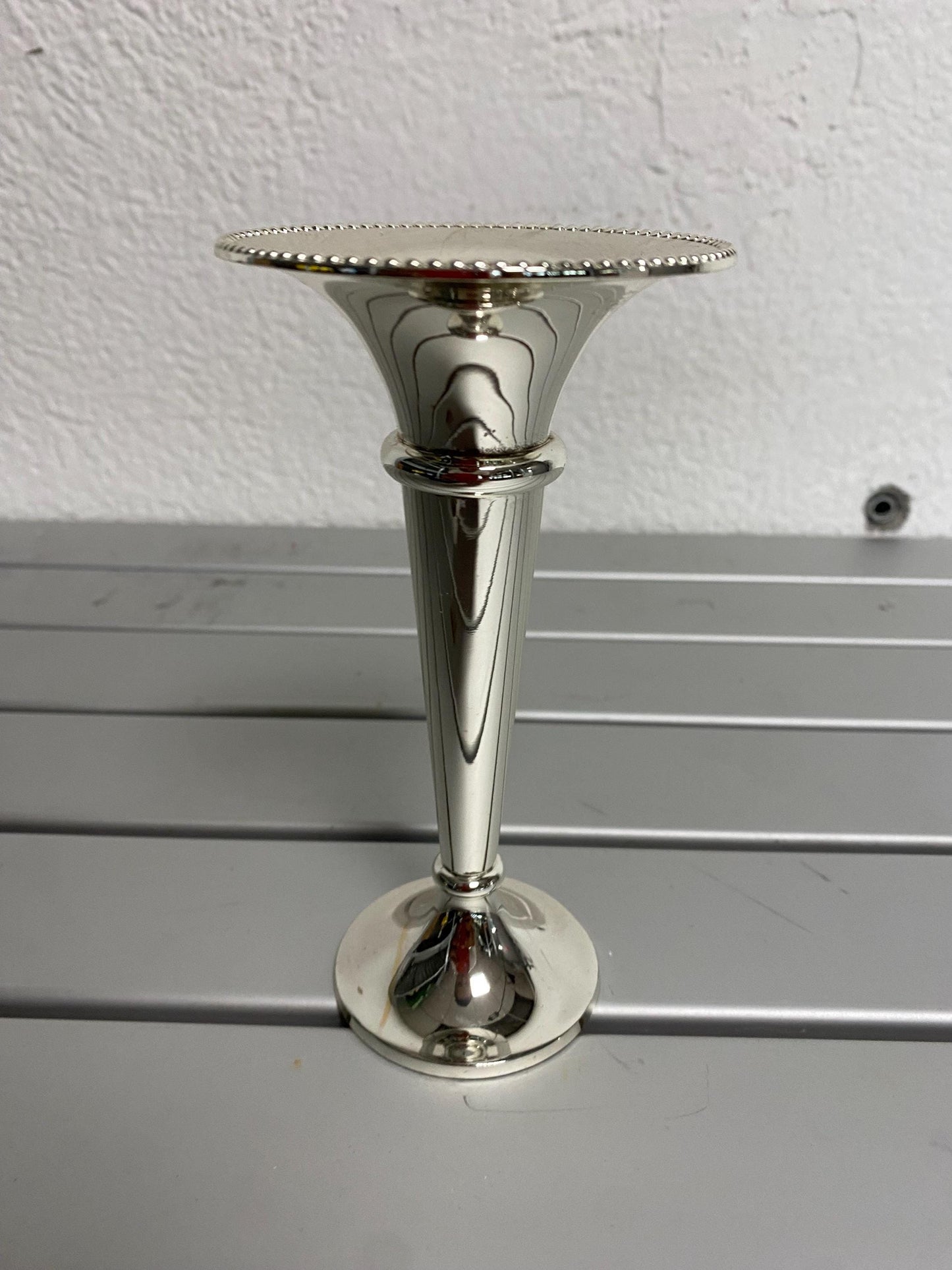 Porta candele in argento placcato 15 cm circa