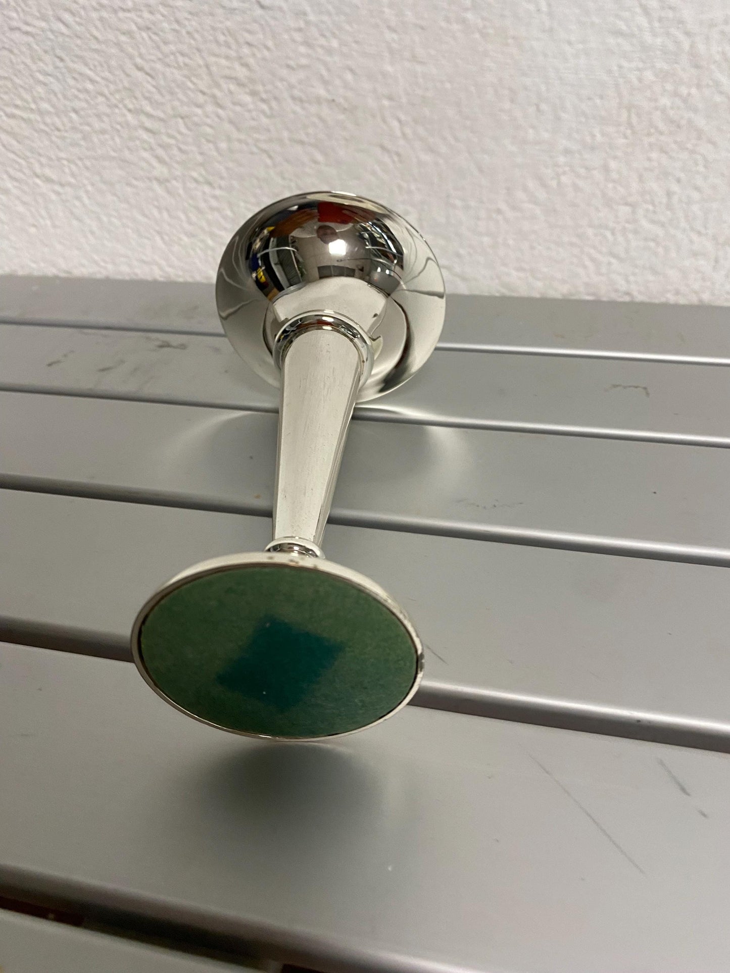 Porta candele in argento placcato 15 cm circa