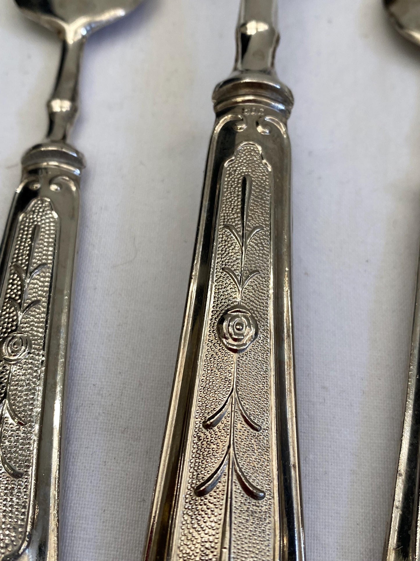 Servizio di Posate per 5 Persone in Argento Placcato - Spatola e Cucchiaini Vintage
