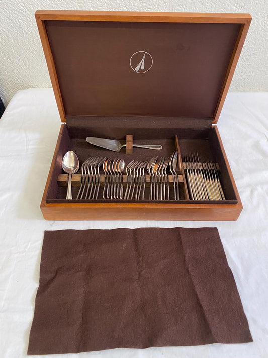 Servizio da 12 Posate Vintage in Scatola | Regalo Unico ed Elegante placcate argento
