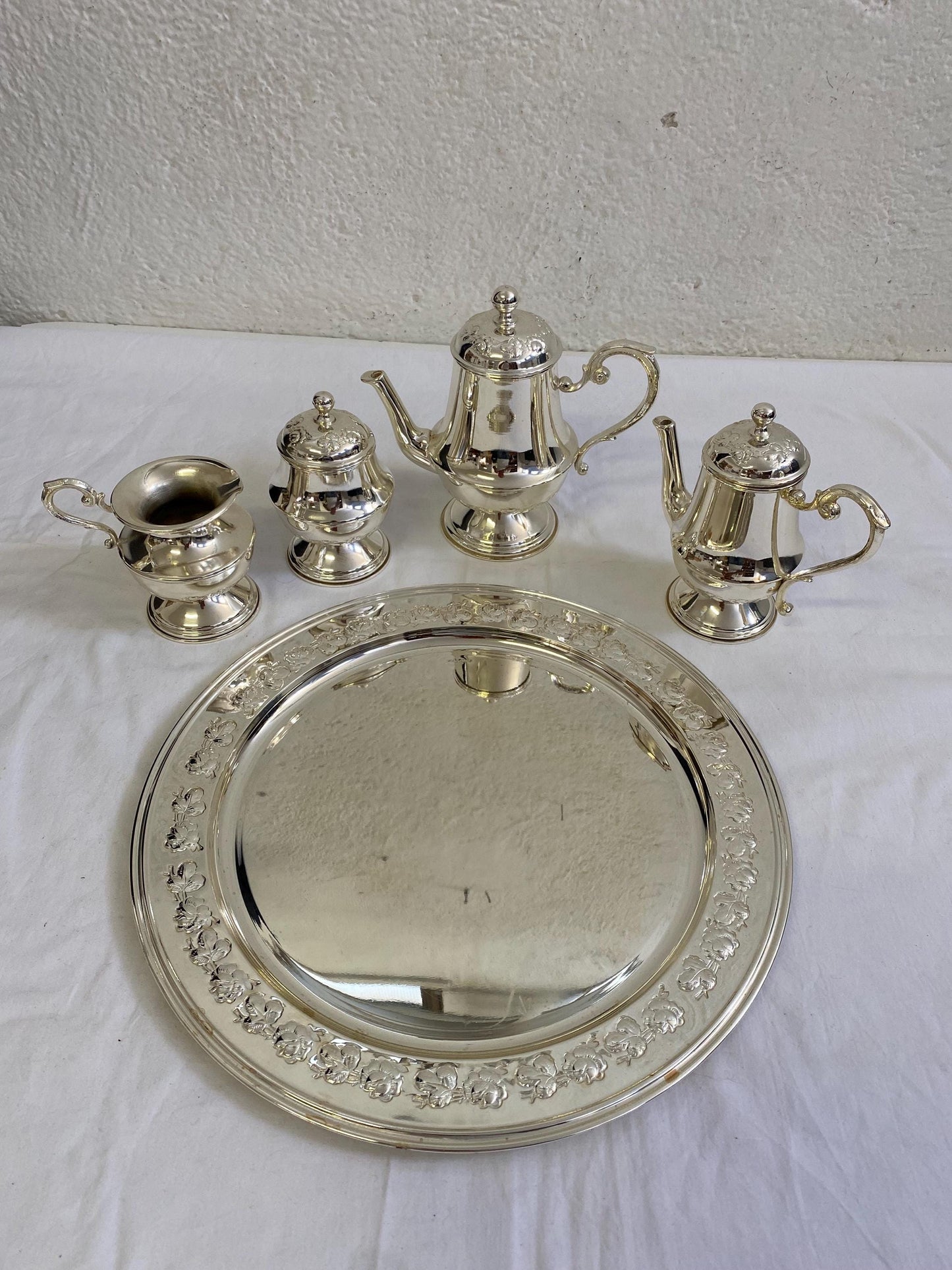 Servizio da Tè Vintage Placcato Argento | Stile Edoardiano