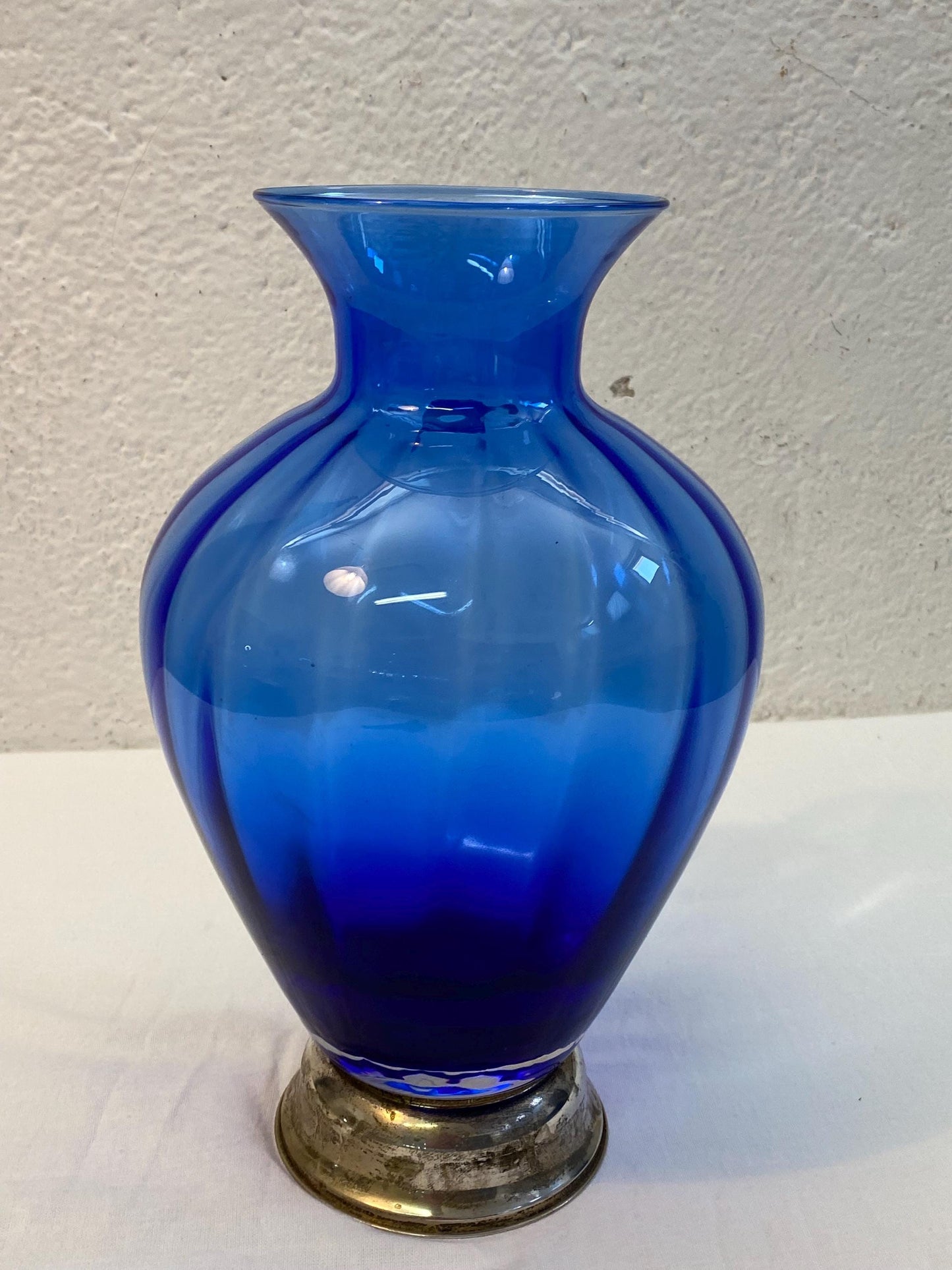 Vaso in Cristallo Piombato Lavorato a Mano Vintage