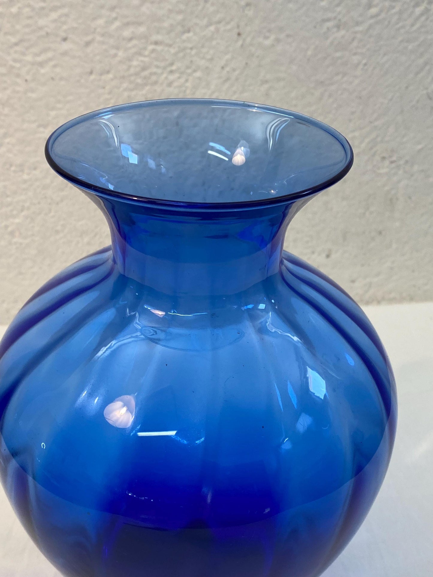 Vaso in Cristallo Piombato Lavorato a Mano Vintage