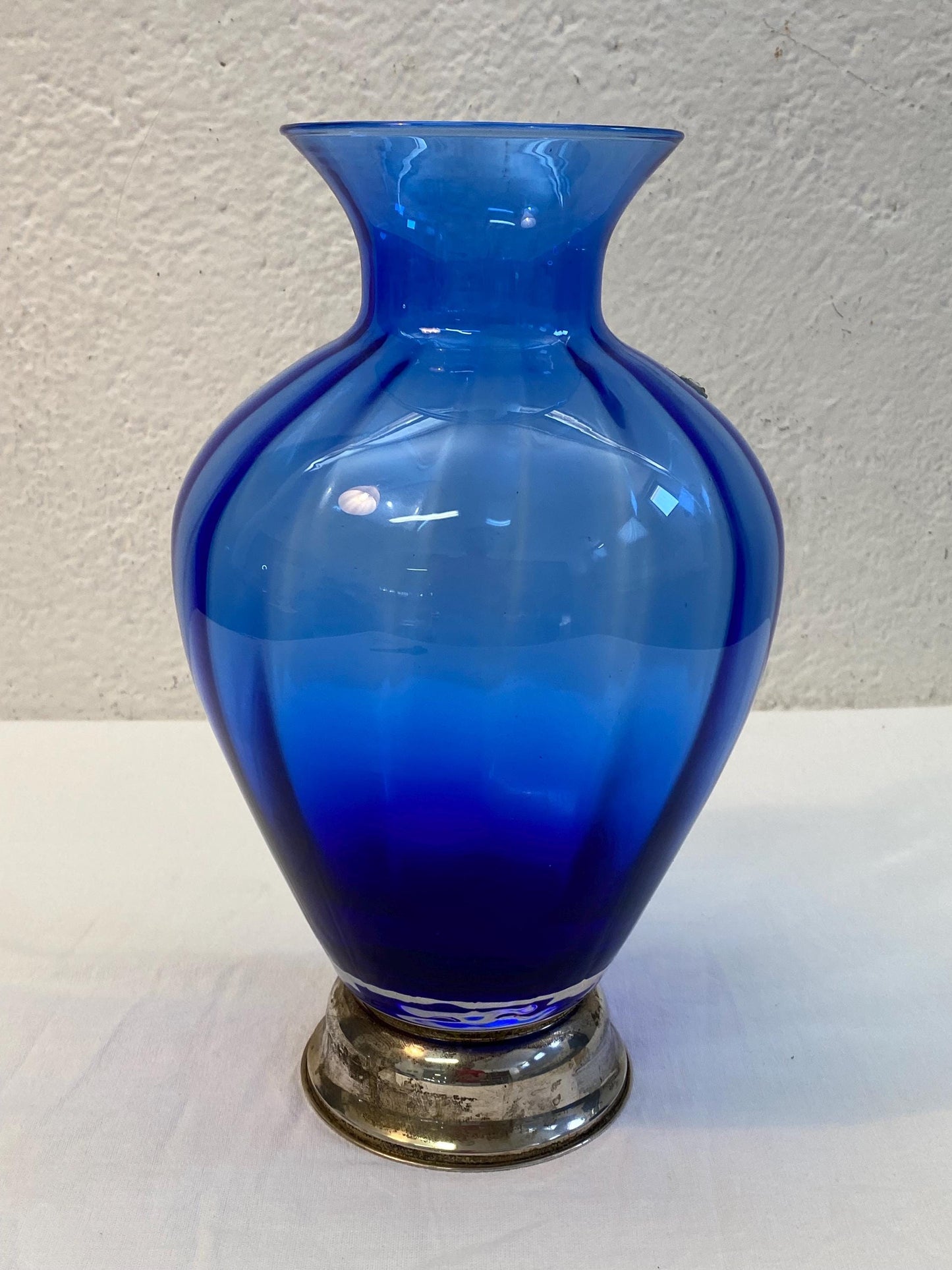 Vaso in Cristallo Piombato Lavorato a Mano Vintage
