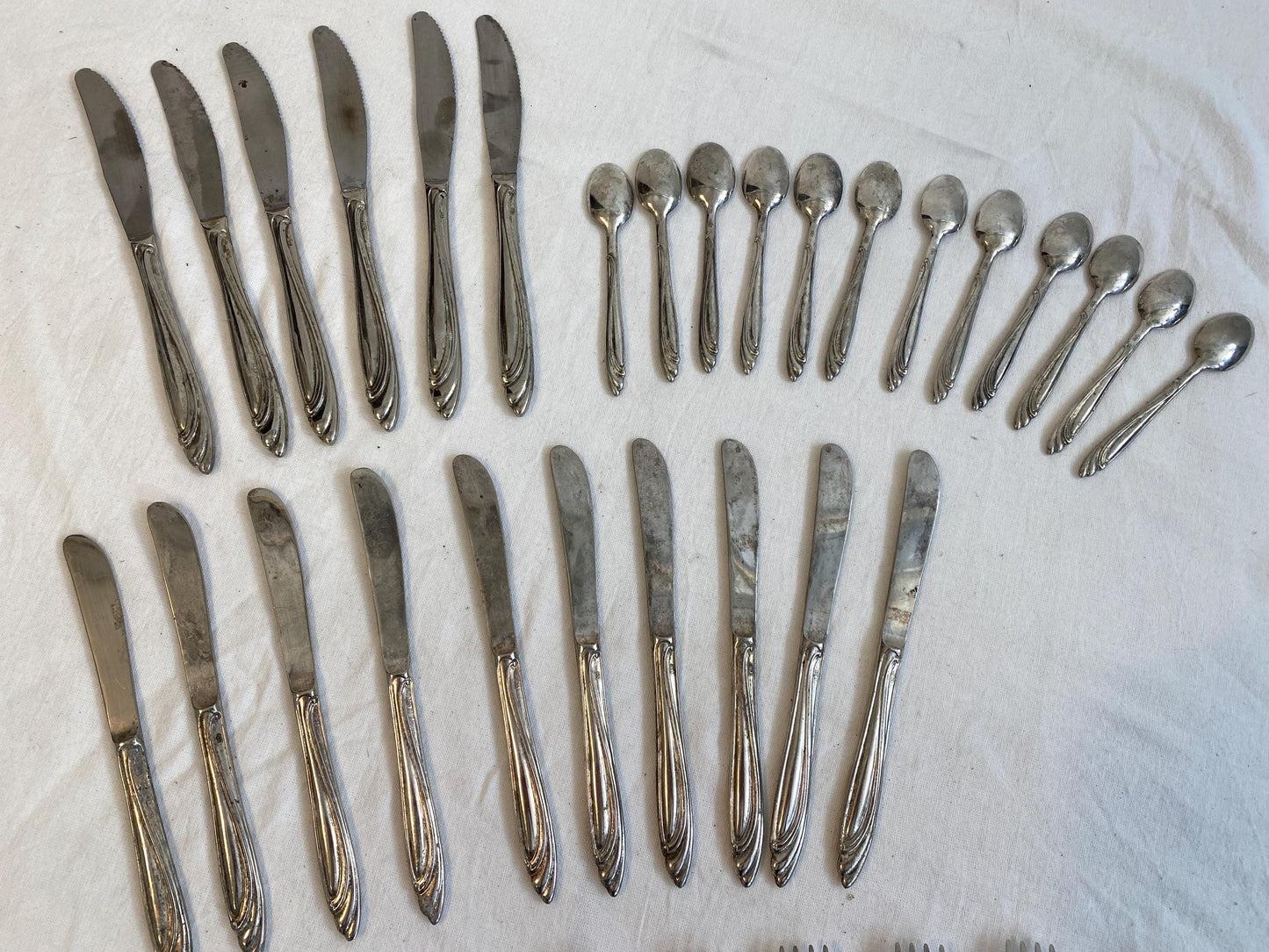 Servizio Completo di Posate Vintage in Argento 800 per 6 Persone + Pezzi Extra