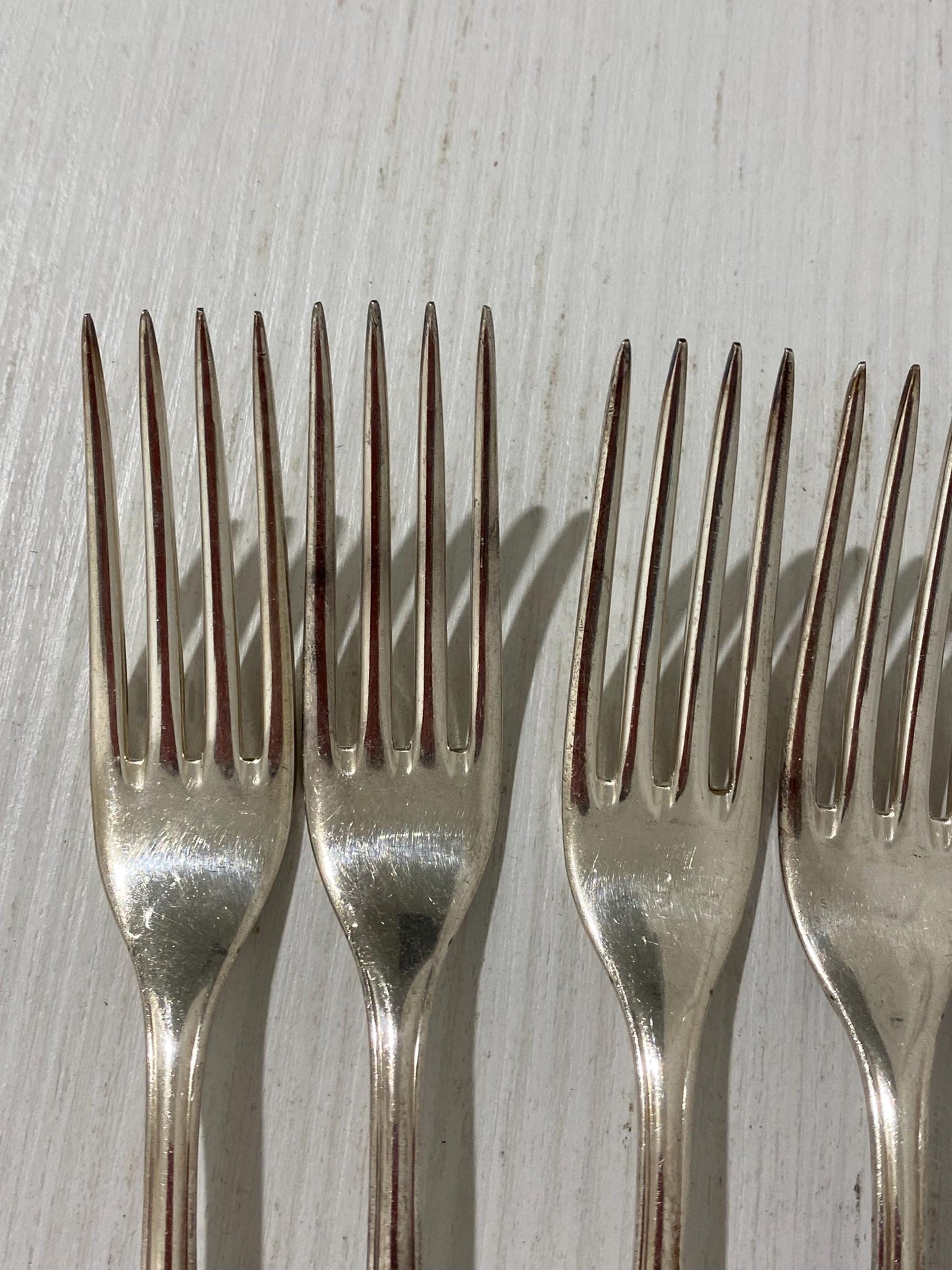 Set di 6 Forchette Vintage in Argento Placcato Bruckmann 90