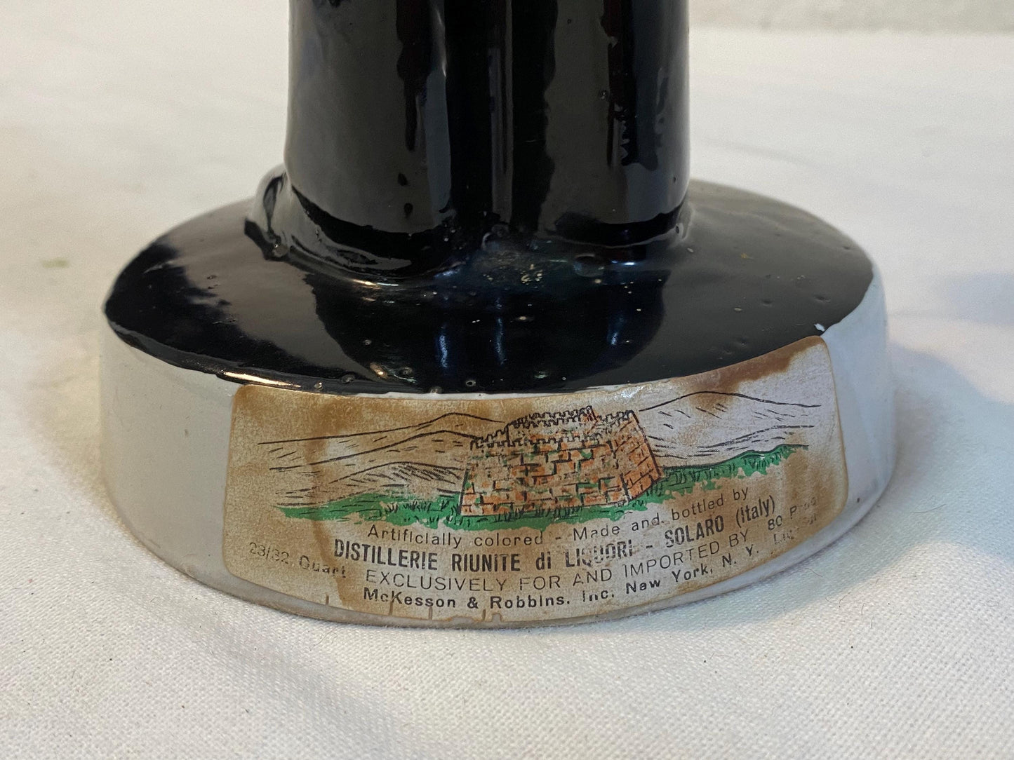 Raro bar formato display liquore Galliano Carabinieri Soldato Decanter 33"