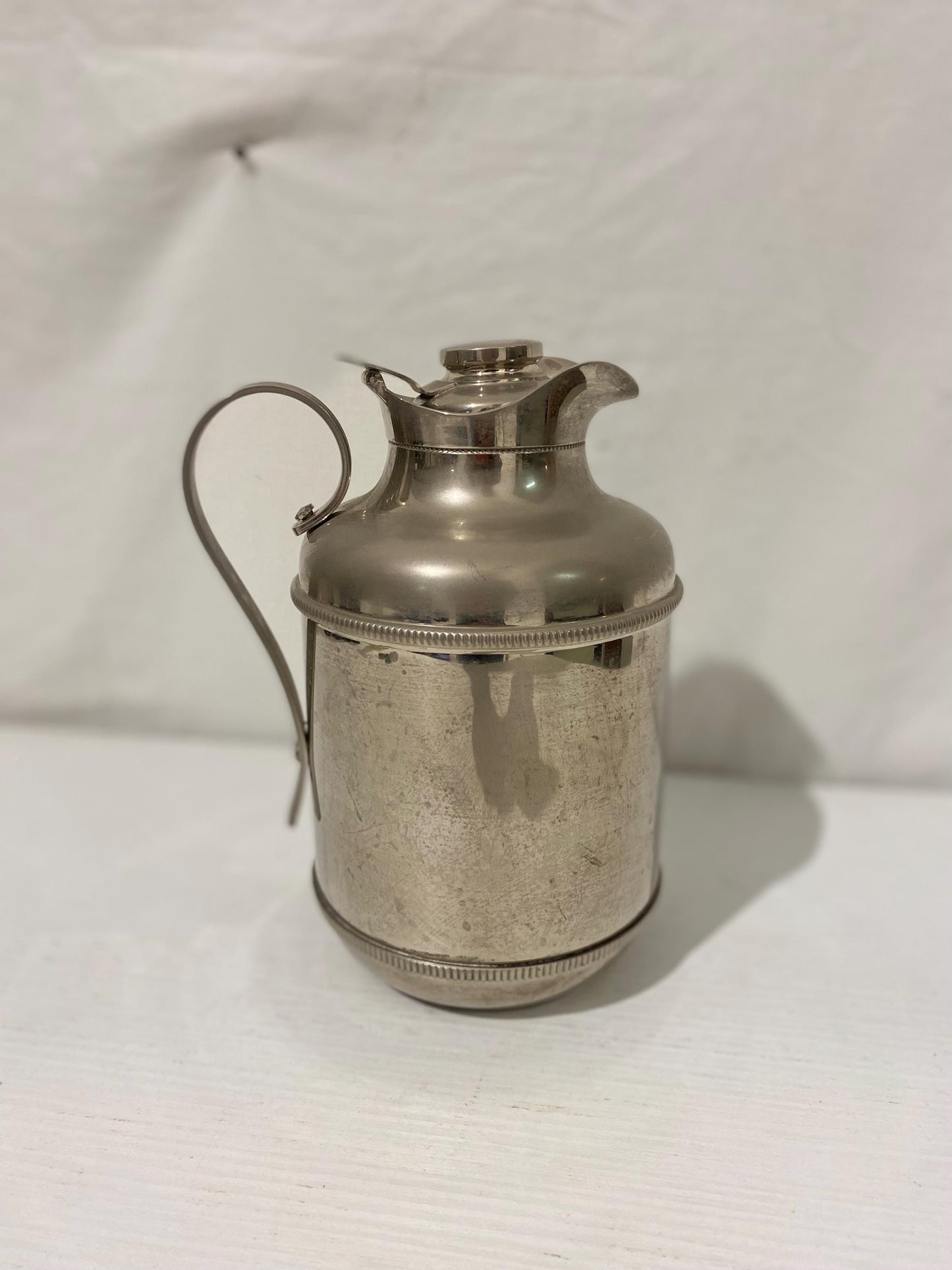 Caraffa Thermos Placcata in Argento Antico Stile Inglese