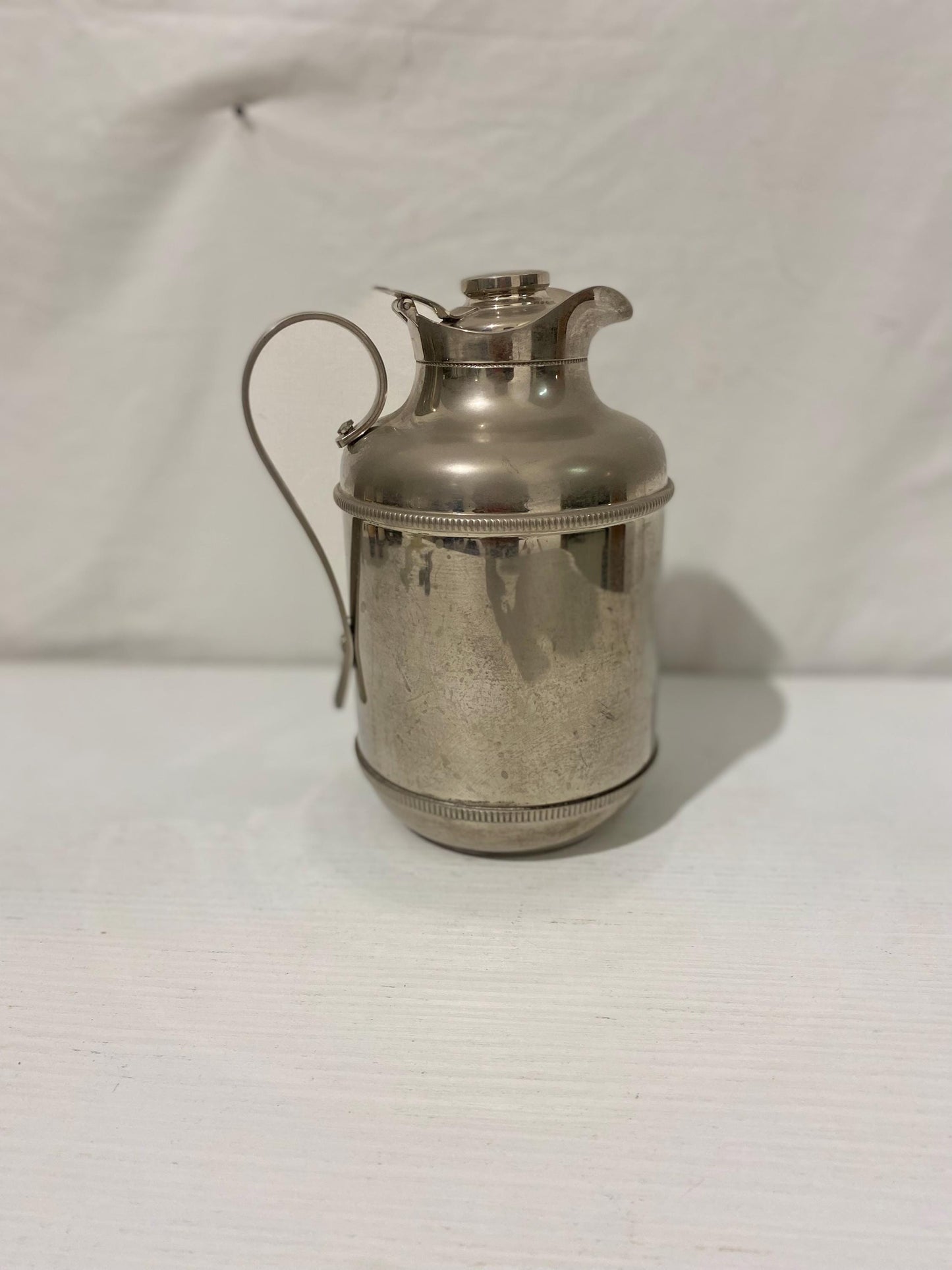 Caraffa Thermos Placcata in Argento Antico Stile Inglese