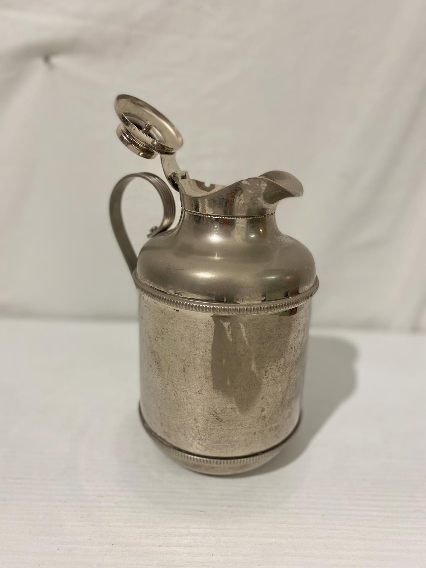 Caraffa Thermos Placcata in Argento Antico Stile Inglese