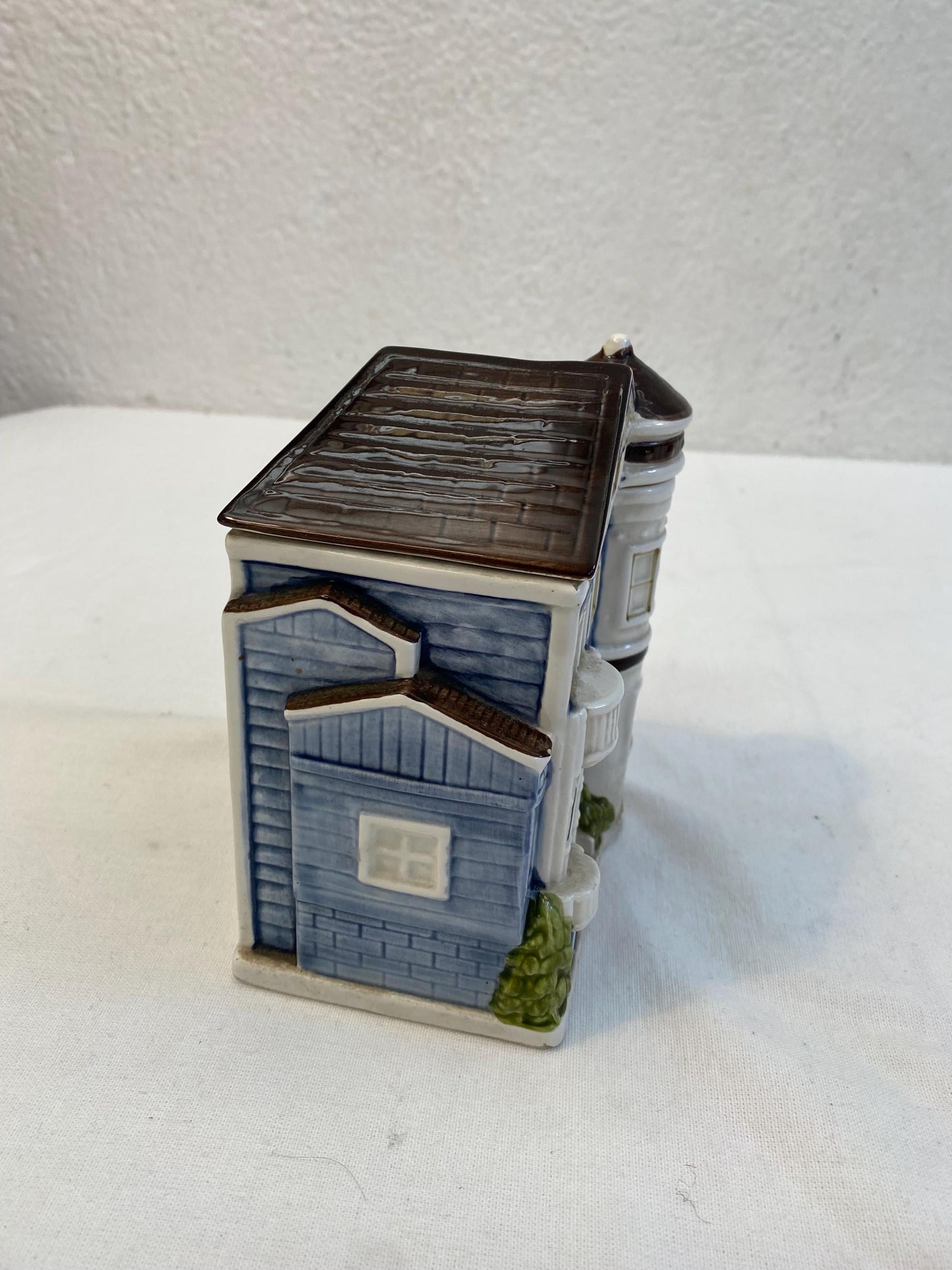 Scatola Barattolo per Biscotti o Spezie in Ceramica Vintage OTAGIRI 1980, Casa Vittoriana, 15x11x8,5 cm (5.9x4.3x3.3 in)
