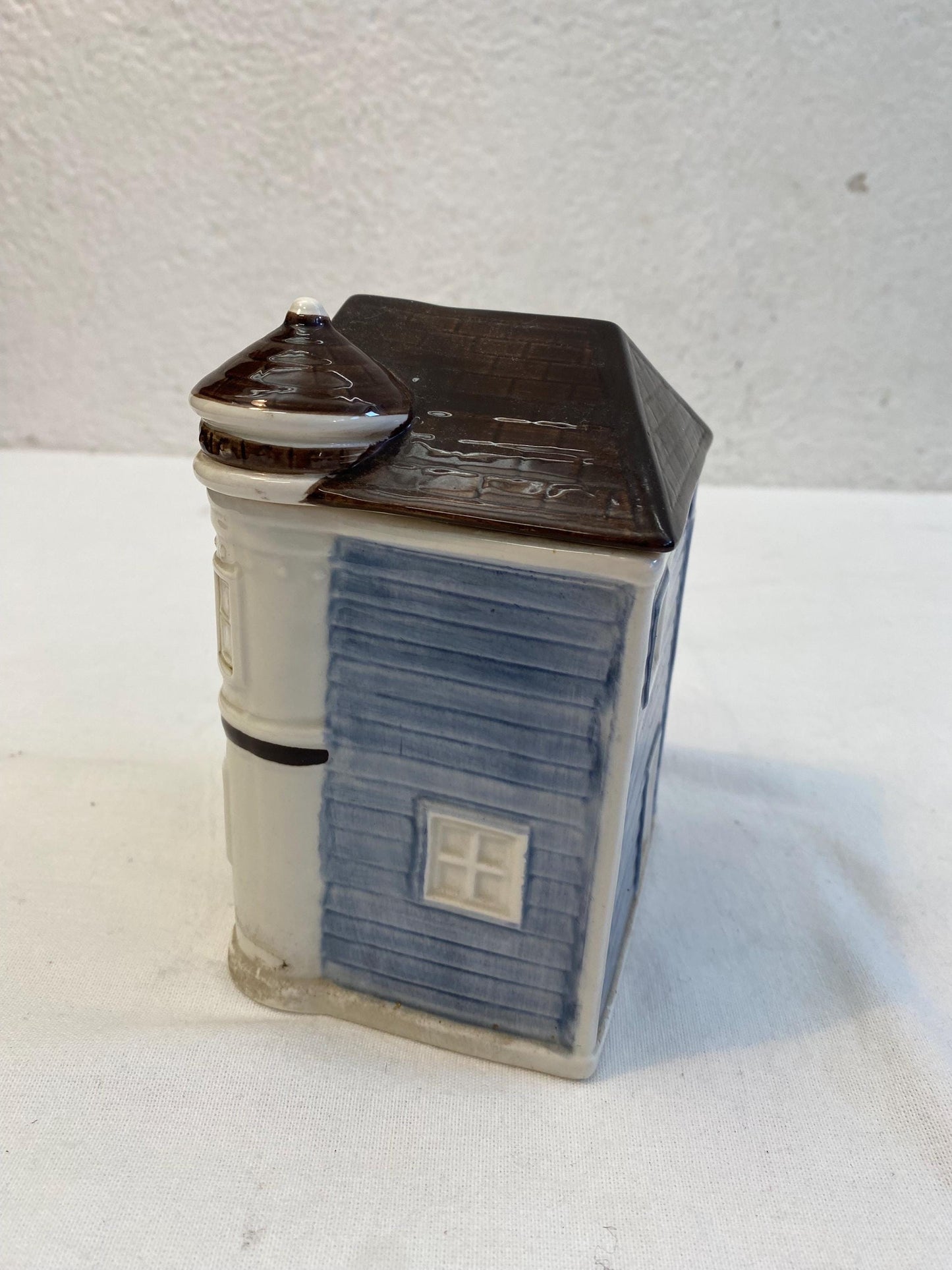 Scatola Barattolo per Biscotti o Spezie in Ceramica Vintage OTAGIRI 1980, Casa Vittoriana, 15x11x8,5 cm (5.9x4.3x3.3 in)