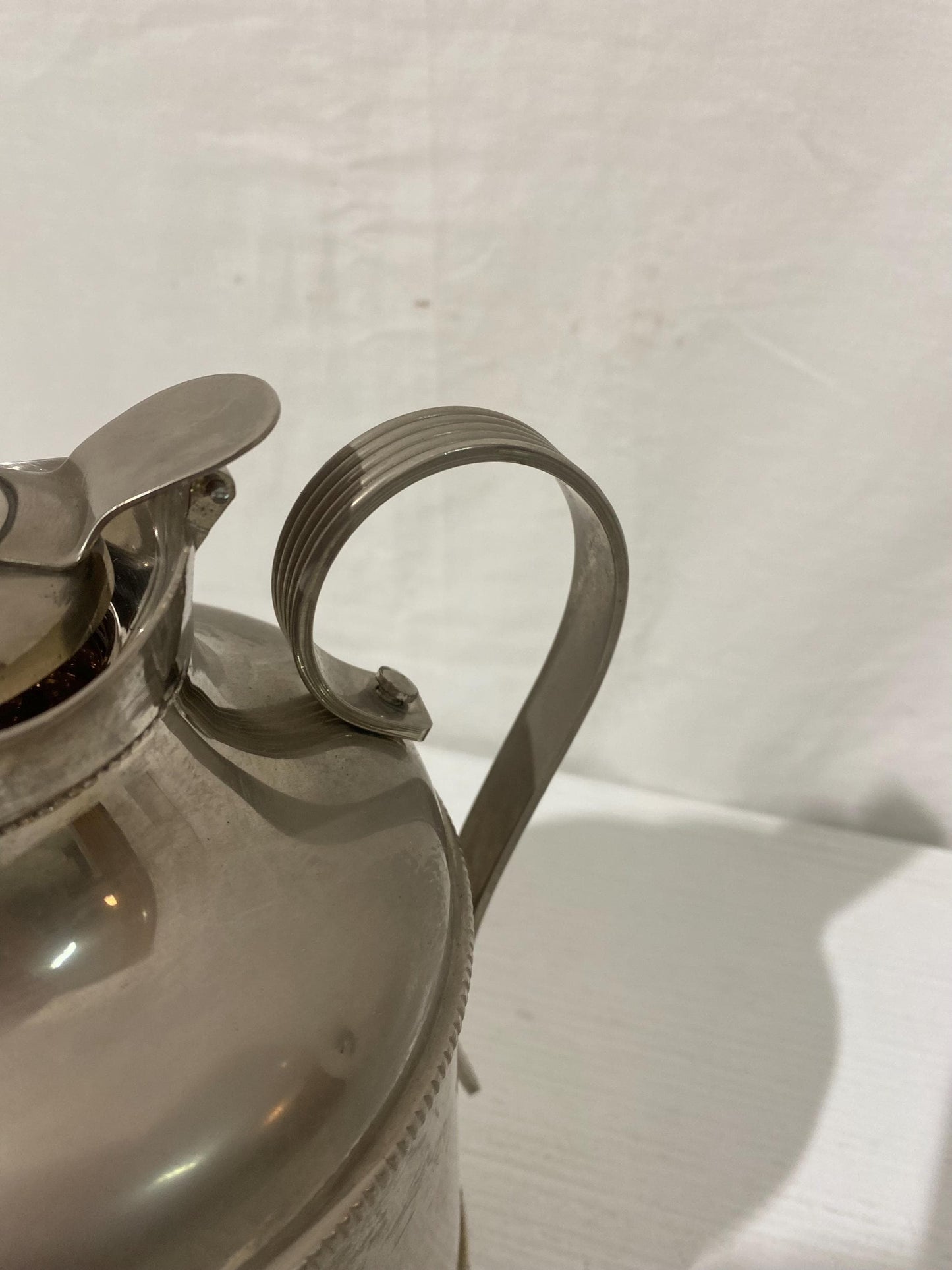 Caraffa Thermos Placcata in Argento Antico Stile Inglese