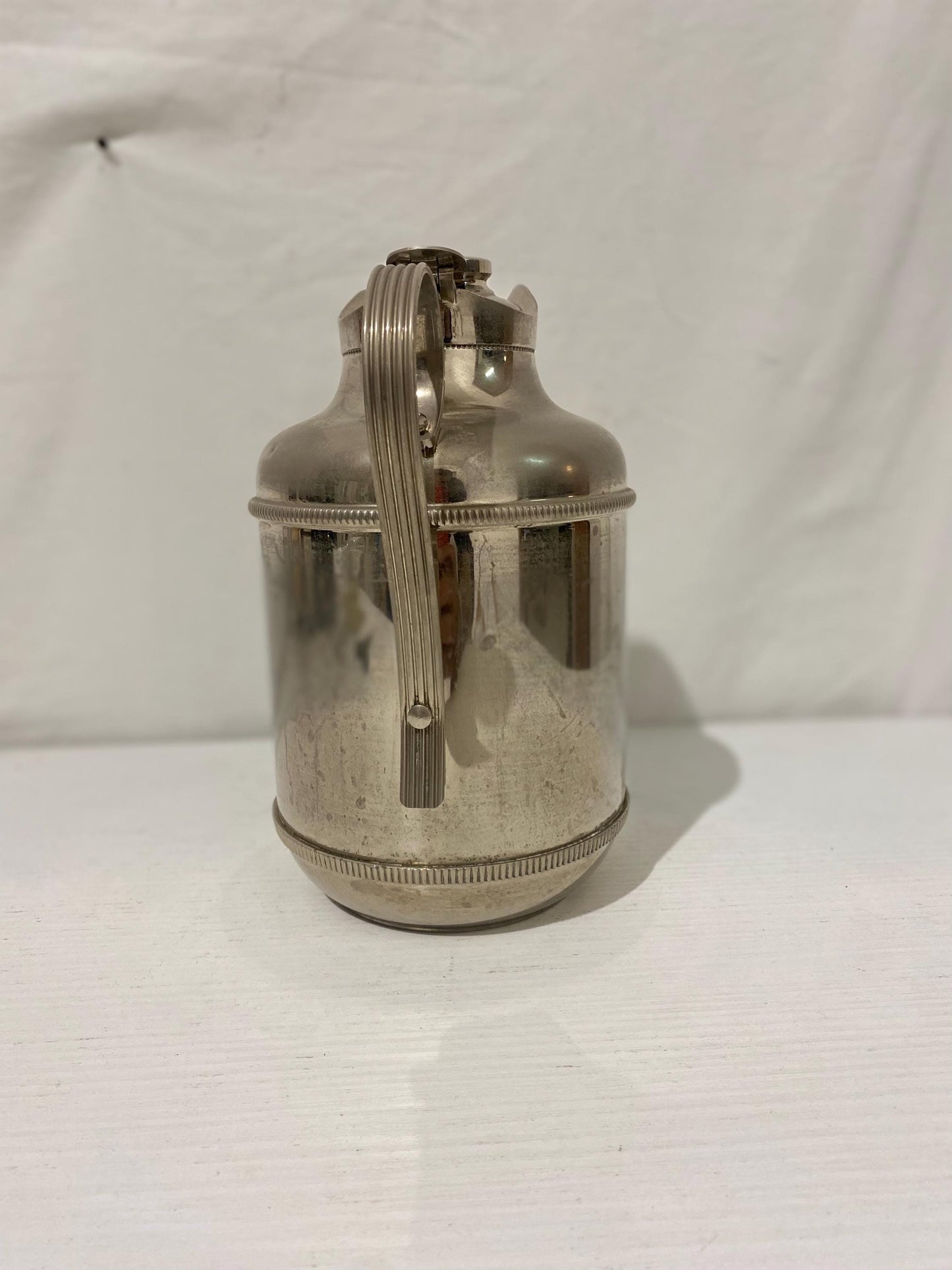 Caraffa Thermos Placcata in Argento Antico Stile Inglese