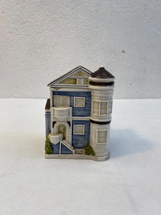 Scatola Barattolo per Biscotti o Spezie in Ceramica Vintage OTAGIRI 1980, Casa Vittoriana, 15x11x8,5 cm (5.9x4.3x3.3 in)