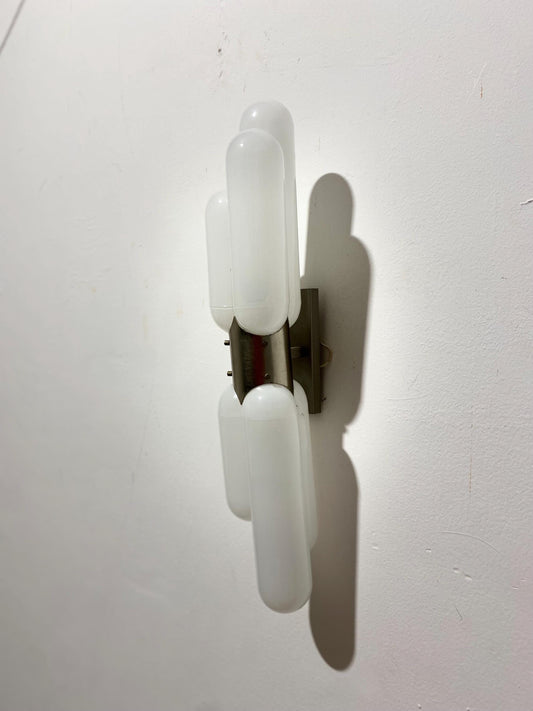 Applique da Parete Carlo Nason per Mazzega Murano Glass Torpedo Midcentury Italian Design Anni '60 - 57x11x13 cm (22,4x4,3x5,1 pollici)