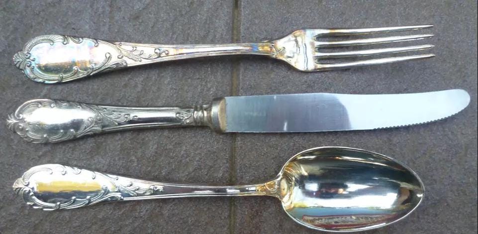 Servizio di Posate in Argento 800 - Tradizione Italiana Intatta