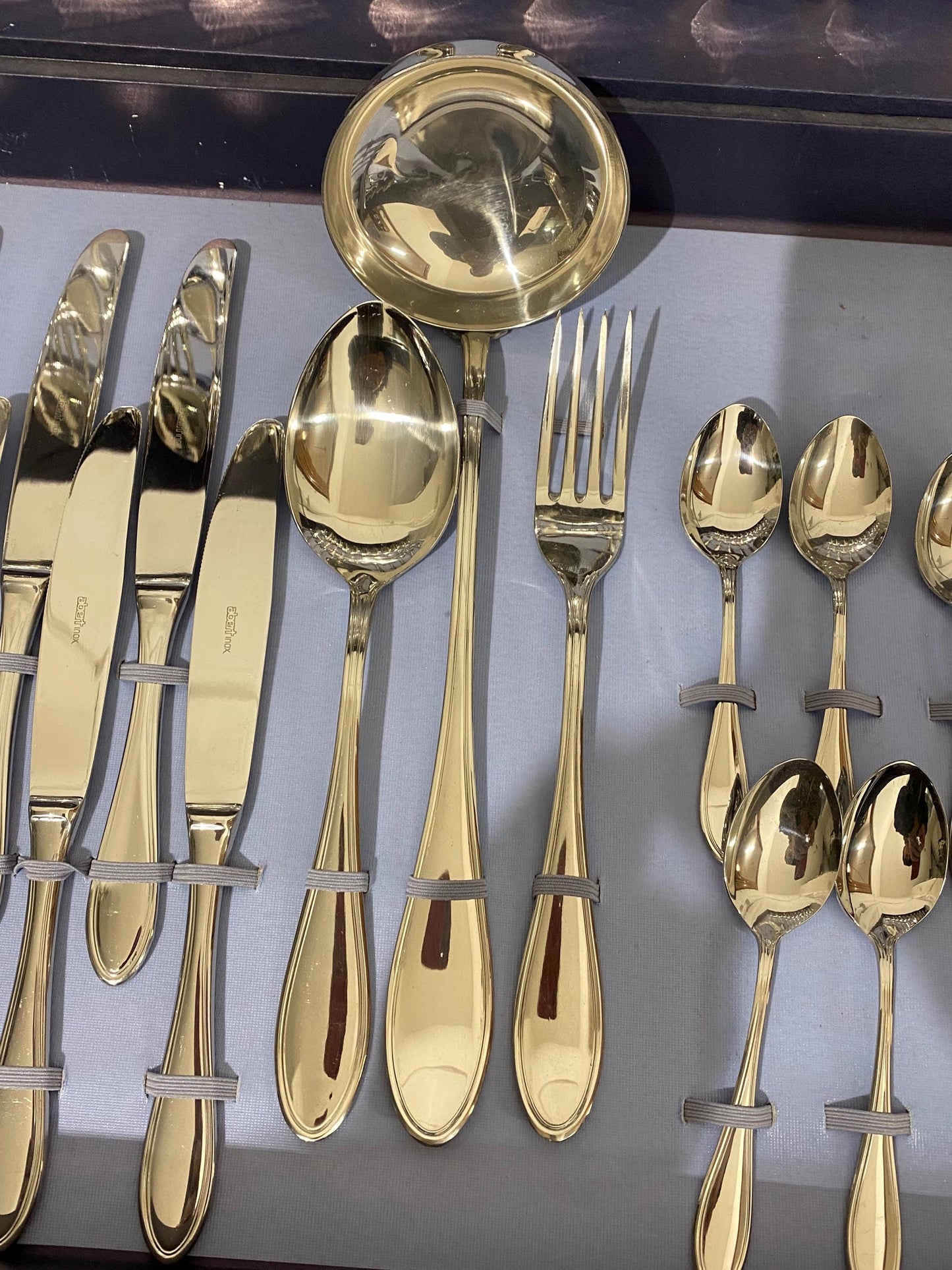 Servizio di Posate argentate Abert made in Italy da 24 Persone nuovo- Elegante Regalo di Nozze in Scatola a Due Piani