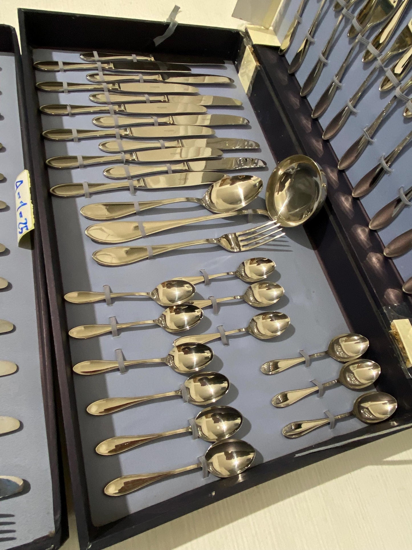 Servizio di Posate argentate Abert made in Italy da 24 Persone nuovo- Elegante Regalo di Nozze in Scatola a Due Piani