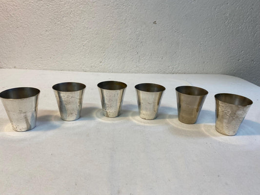 Bicchieri Placcati Argento Set 6 Pezzi - Eleganti e Versatili per Uso o Decorazione