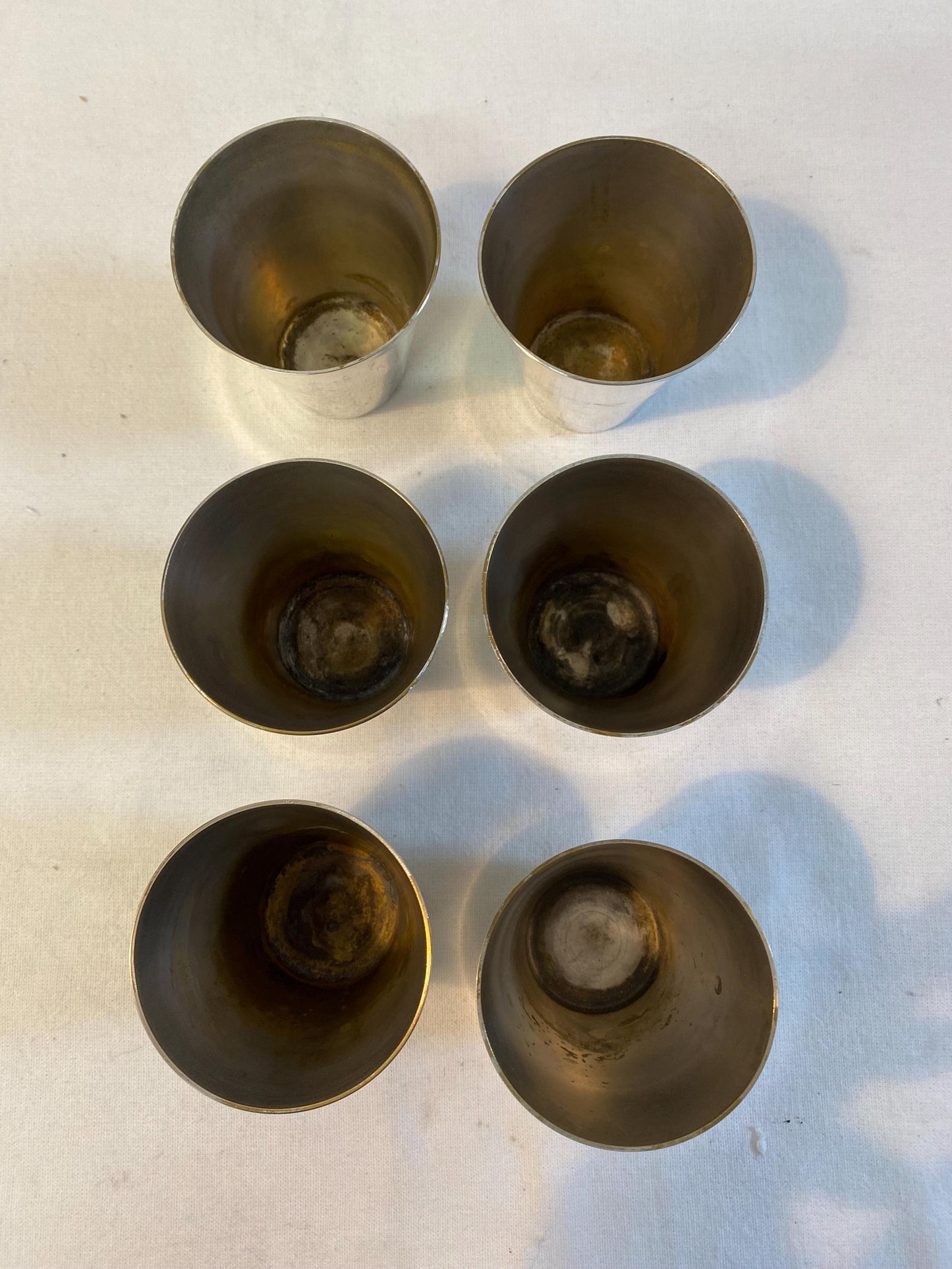 Bicchieri Placcati Argento Set 6 Pezzi - Eleganti e Versatili per Uso o Decorazione