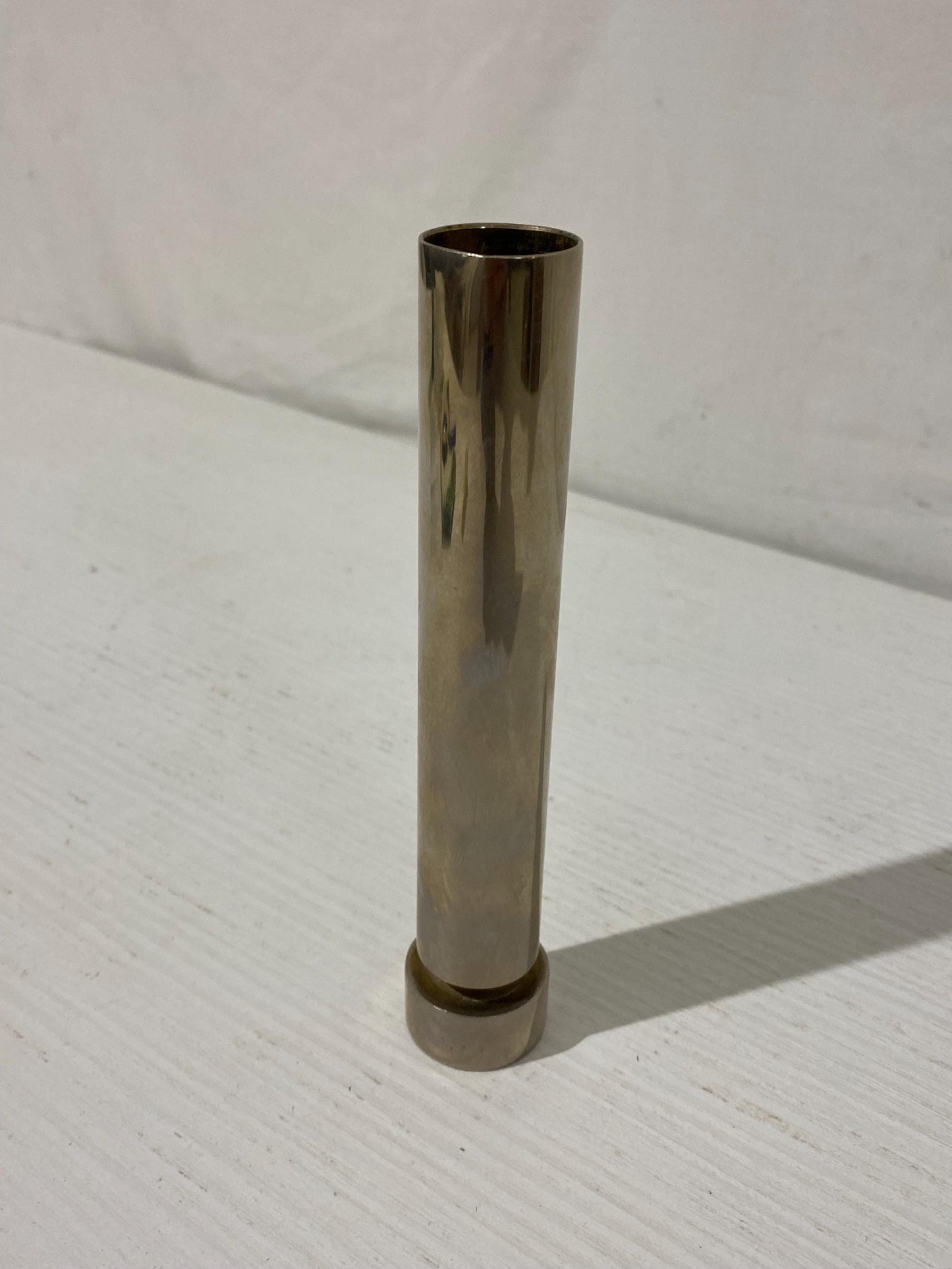 Porta Candele in Metallo Placcato Oro 24K - Design Cilindrico Elegante - 16 cm x 2,4 cm