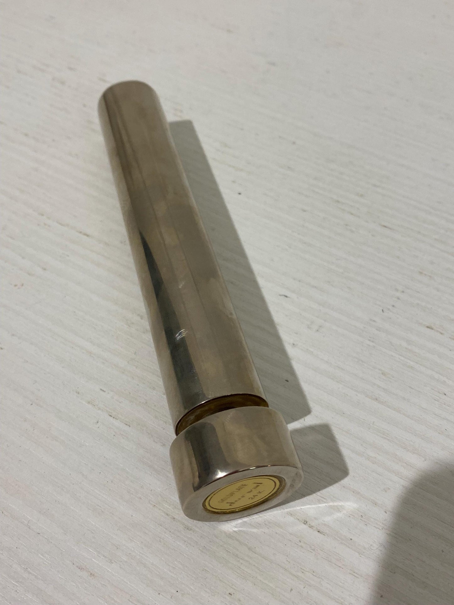 Porta Candele in Metallo Placcato Oro 24K - Design Cilindrico Elegante - 16 cm x 2,4 cm