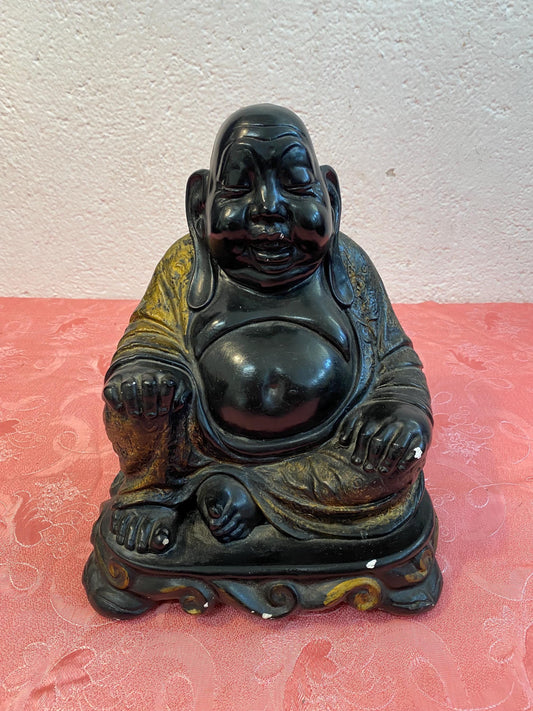 Statua Vintage Buddha della Felicità in Gesso - 32x26x21 cm - Decorazione Orientale