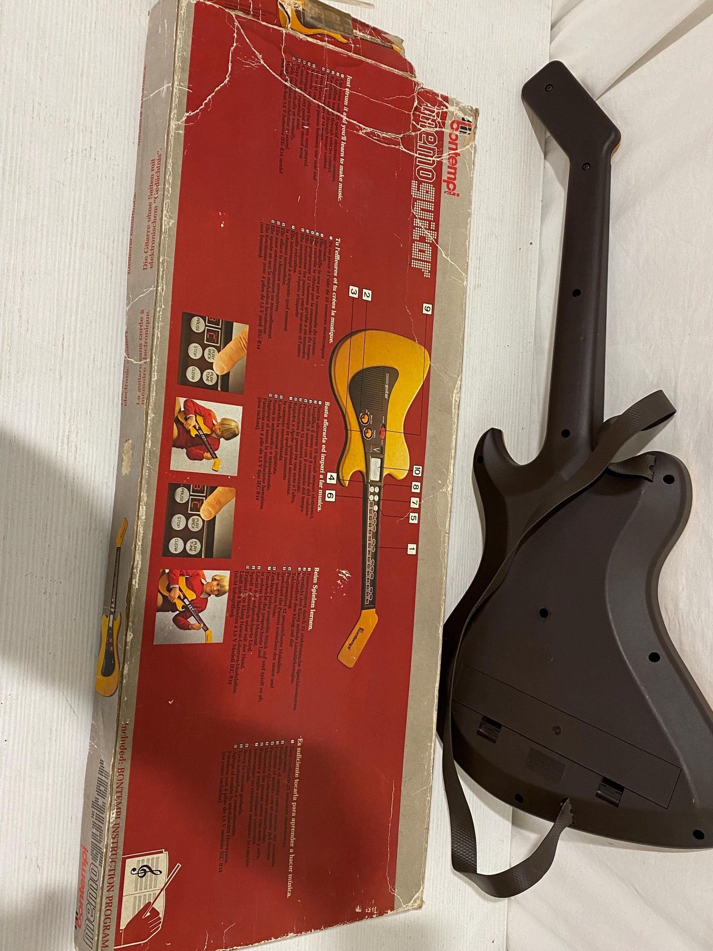 Bontempi Memo Guitar Vintage Anni '80 - Tastiera Elettronica Giocattolo - Made in Italy