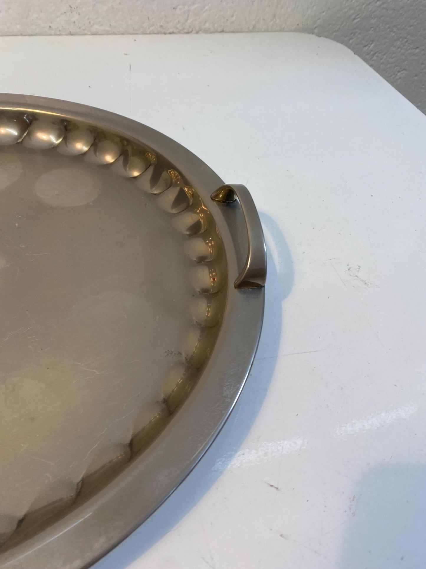 Vassoio vintage argentato Ø42 cm Silver Plated 1000 Germania anni ‘60, con manici