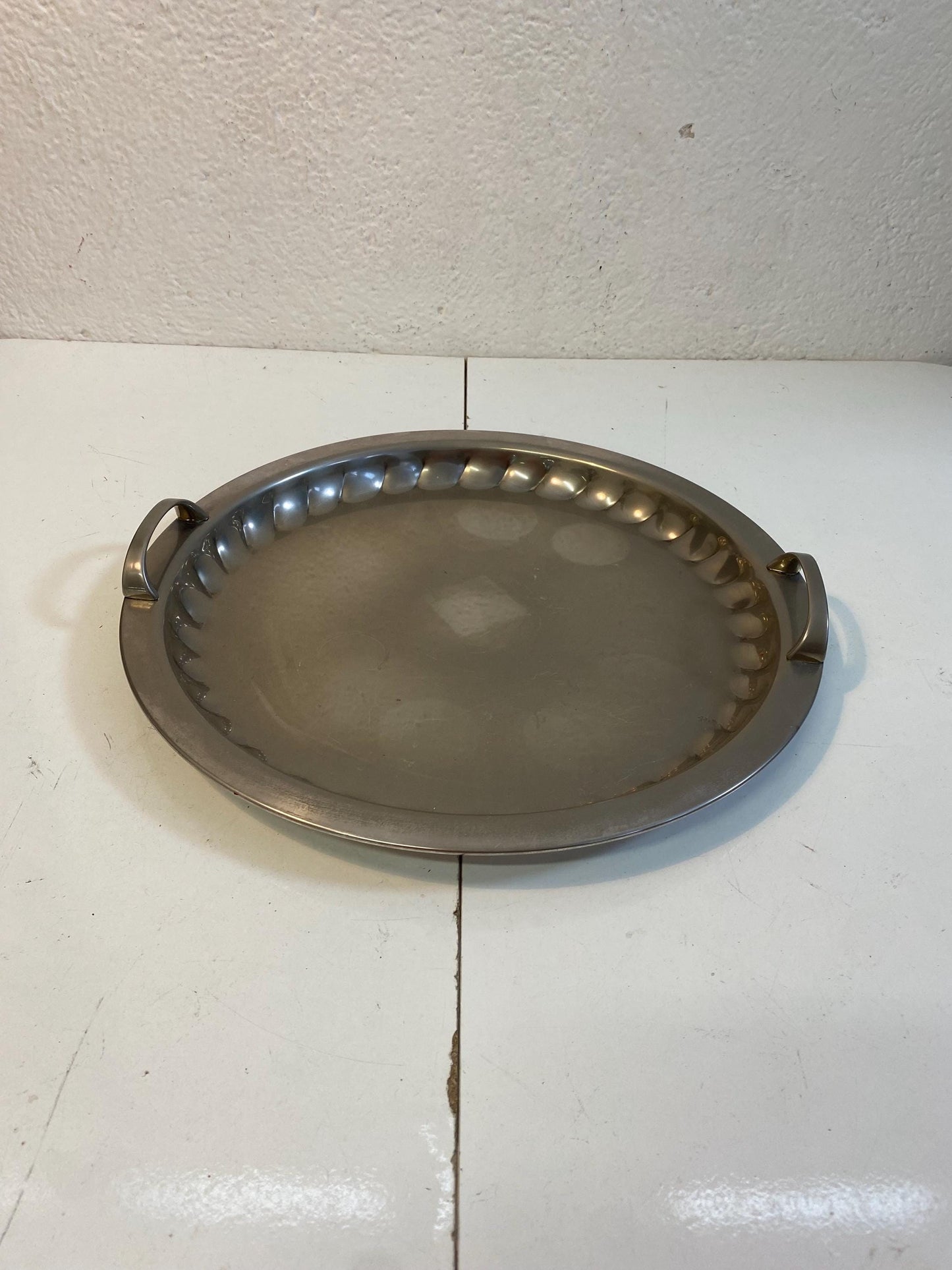 Vassoio vintage argentato Ø42 cm Silver Plated 1000 Germania anni ‘60, con manici