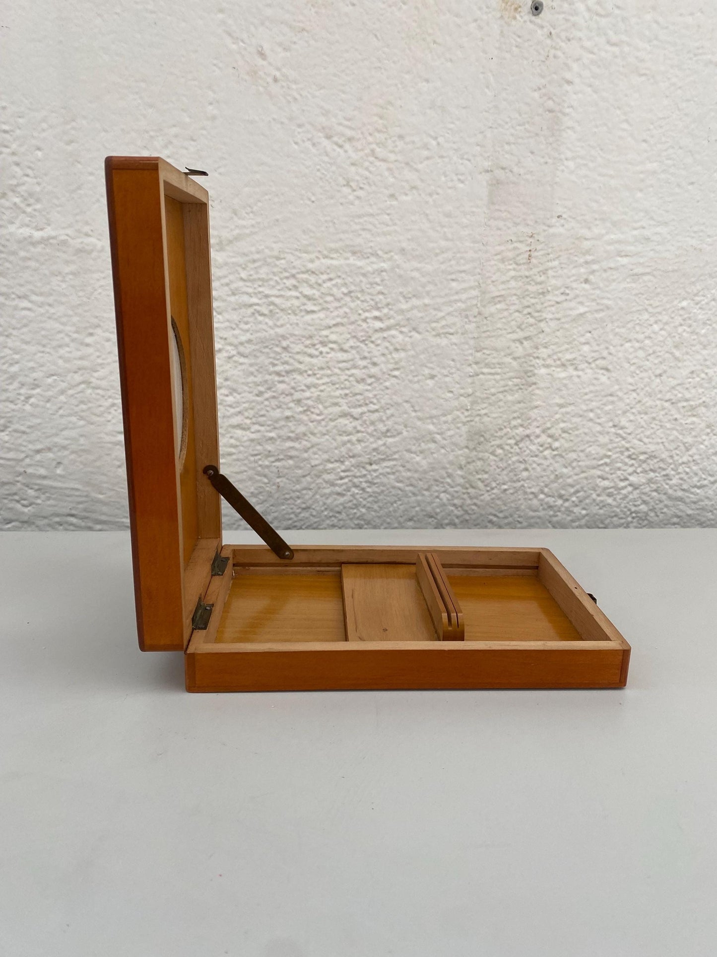 Visore stereoscopico vintage Unis France in legno 20x13x4,5 cm  Ottica d'epoca Parigi collezione fotografia antica